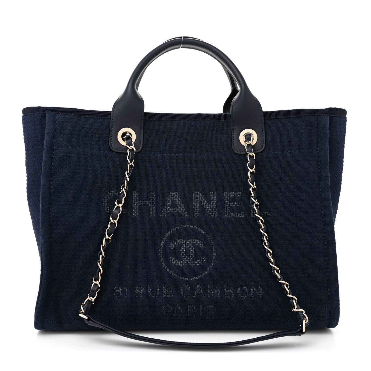Mixed Fibers Small Deauville Tote Navy