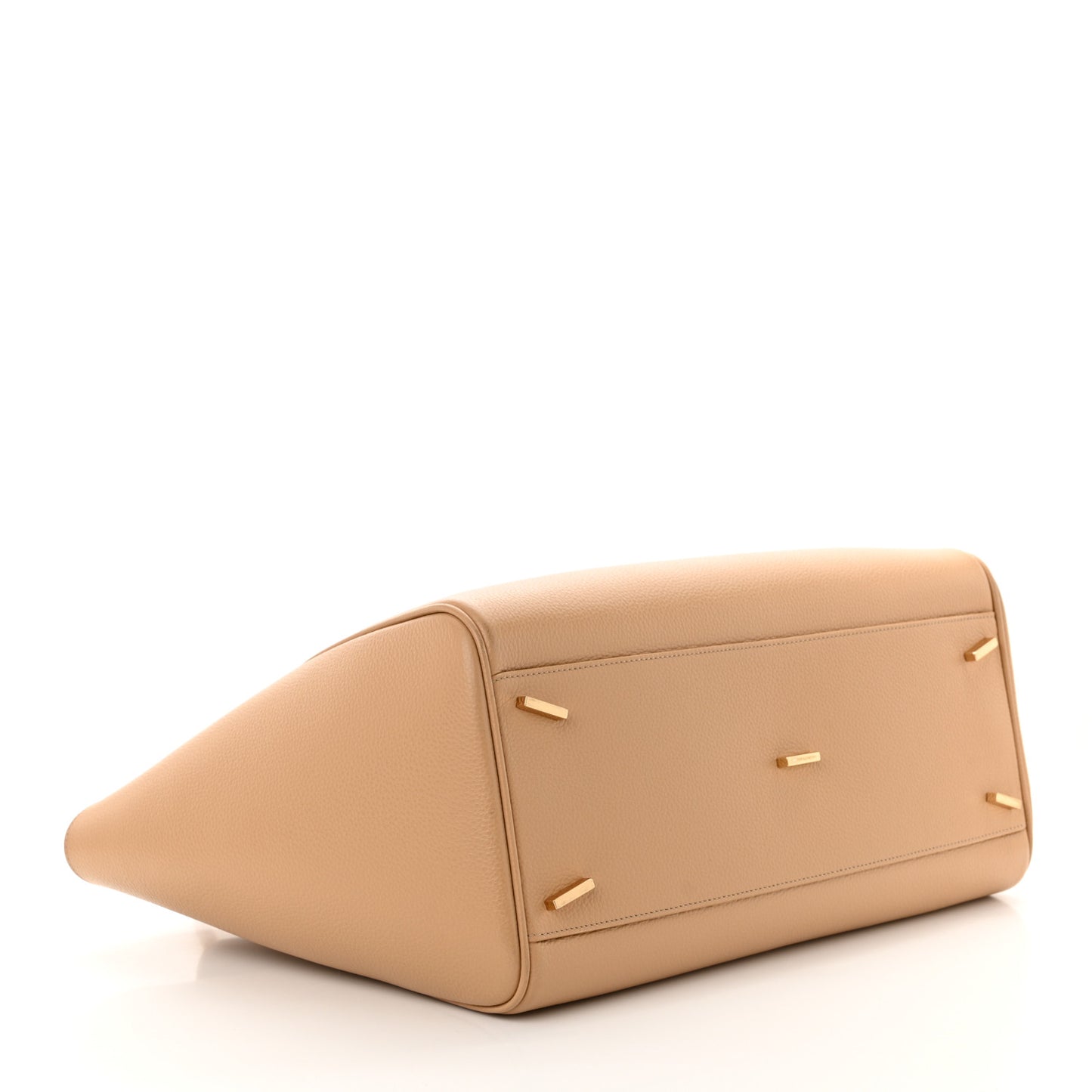 Hammered Calfskin XL East West Tote Bag Light Camel