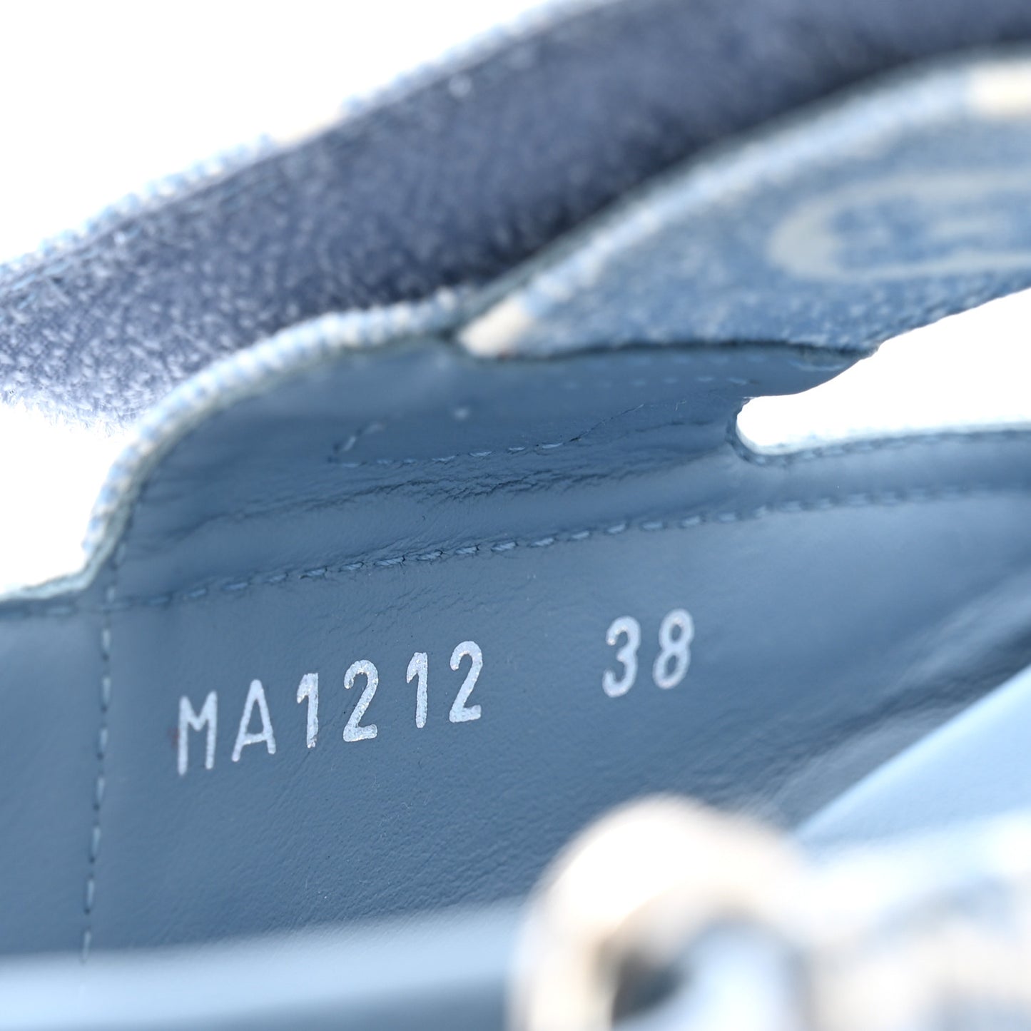 Monogram Denim Paseo Flat Comfort Sandals 38 Light Blue