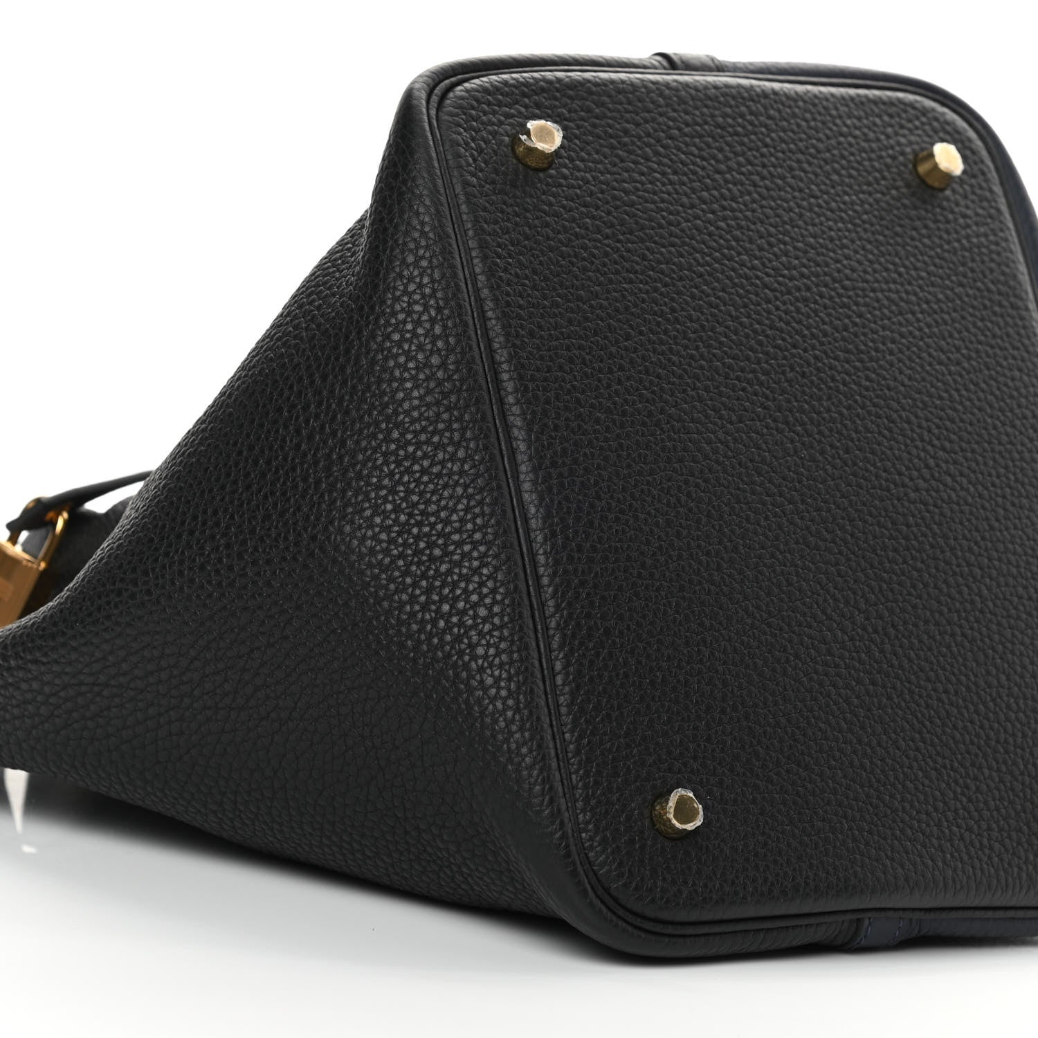 Hermes Taurillon Clemence Casaque Picotin Lock 22 MM Bleu Nuit Black Blue Frida 9 of 10