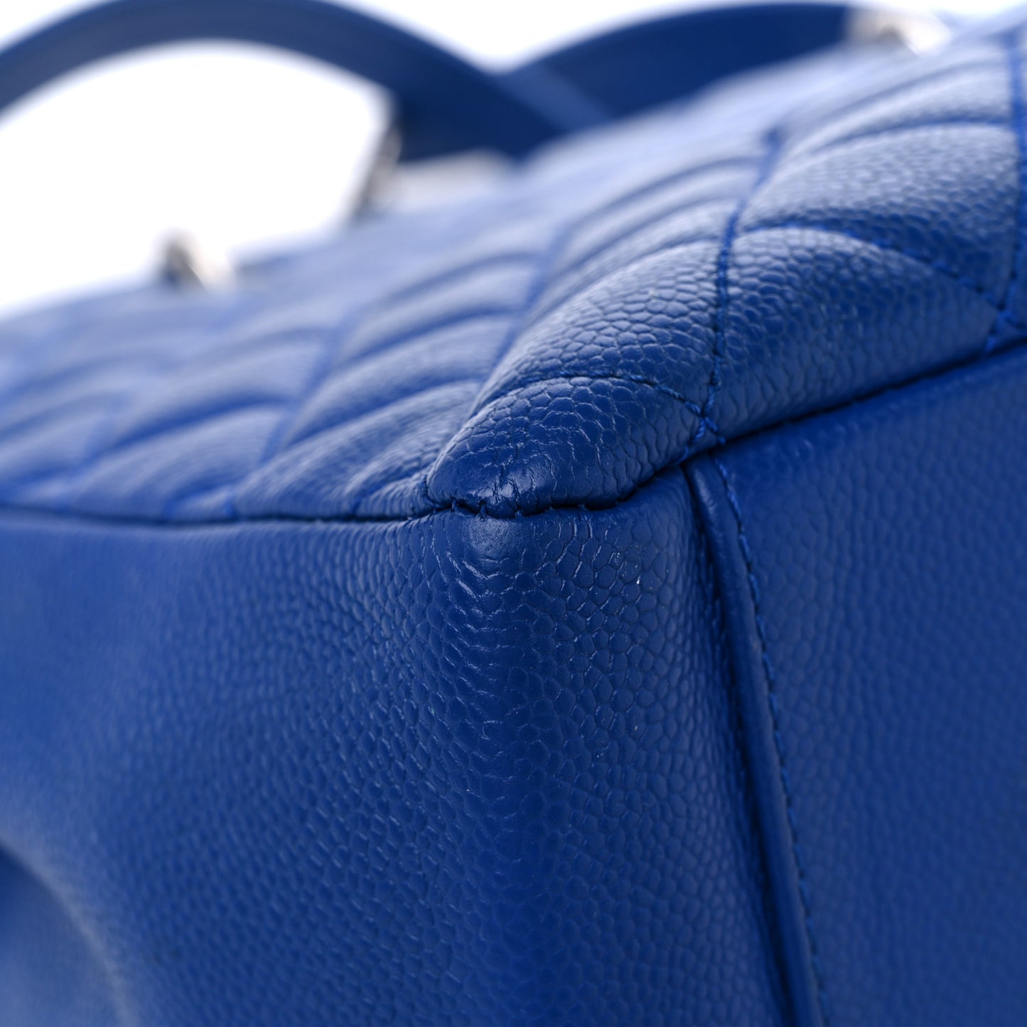 Caviar Quilted Grand Shopping Tote GST Blue
