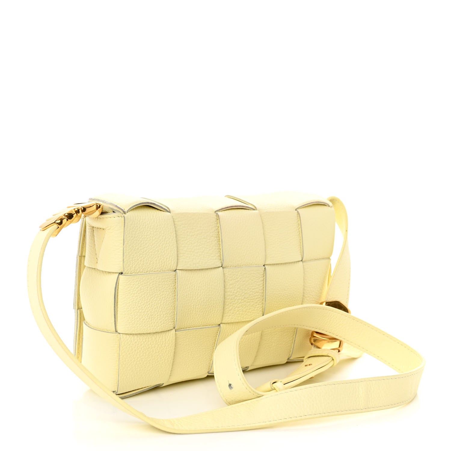 Bottega Veneta Grained Calfskin Maxi Intrecciato Cassette Crossbody Bag Ice Cream 3 of 10