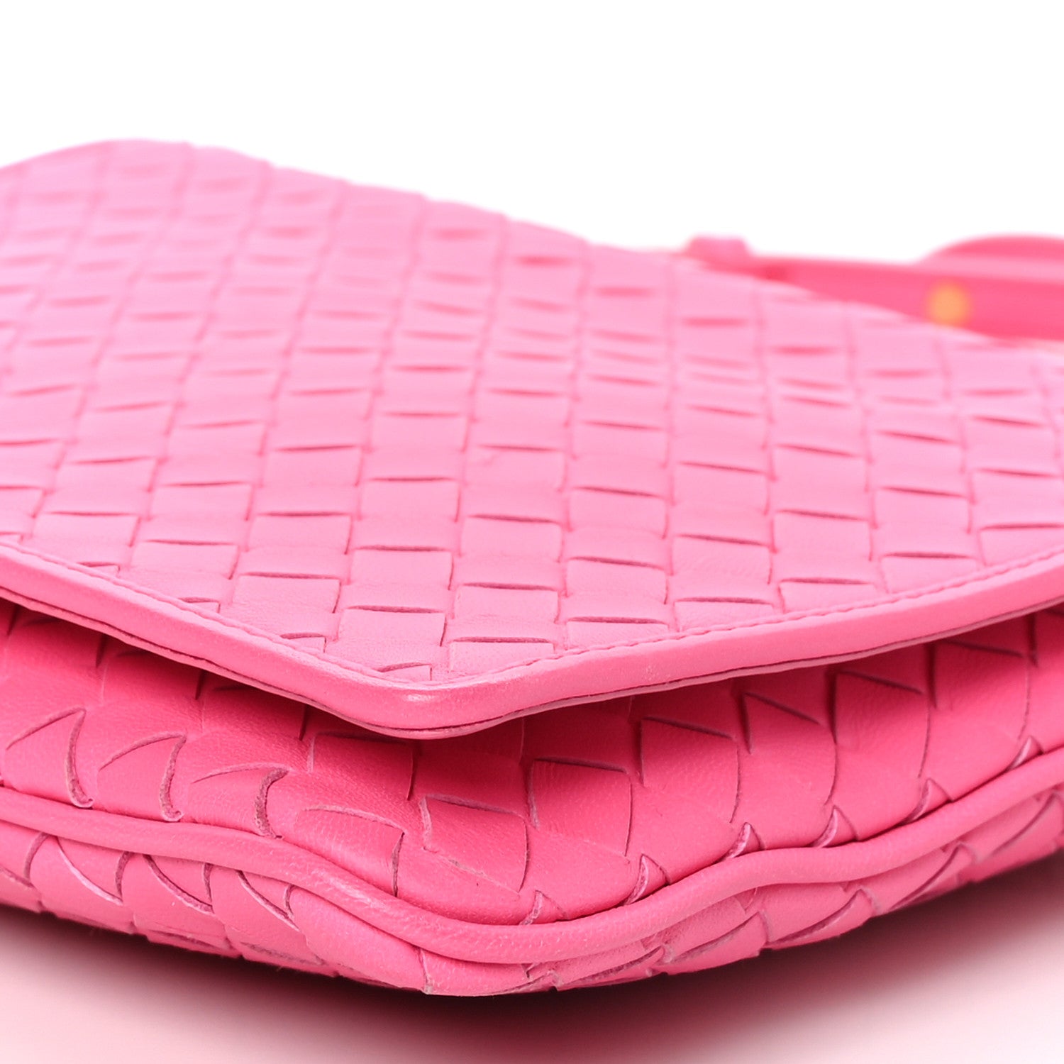 Bottega Veneta Nappa Intrecciato Flap Crossbody Rosa Shock 10 of 12