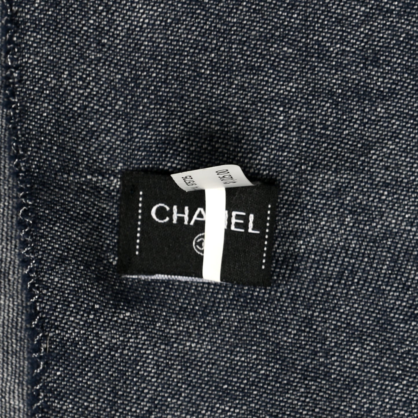 Cashmere CC Logo Stole Navy Grey