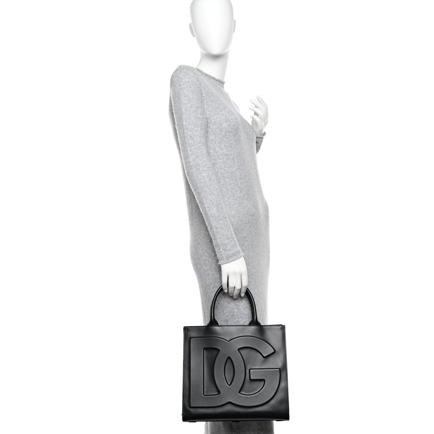 Dolce & Gabbana Calfskin Medium DG Daily Shopper Tote Black 2 of 12