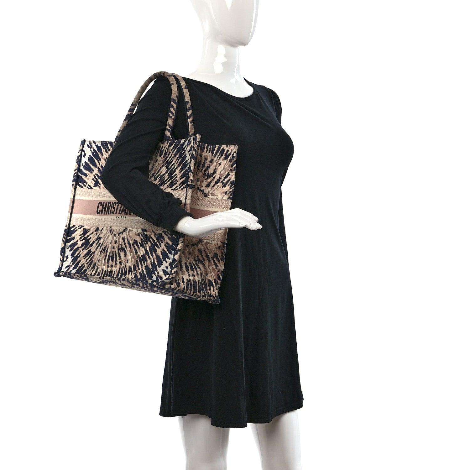 Christian Dior Canvas Embroidered Tie Dye Large Book Tote Multicolor 2 of 9