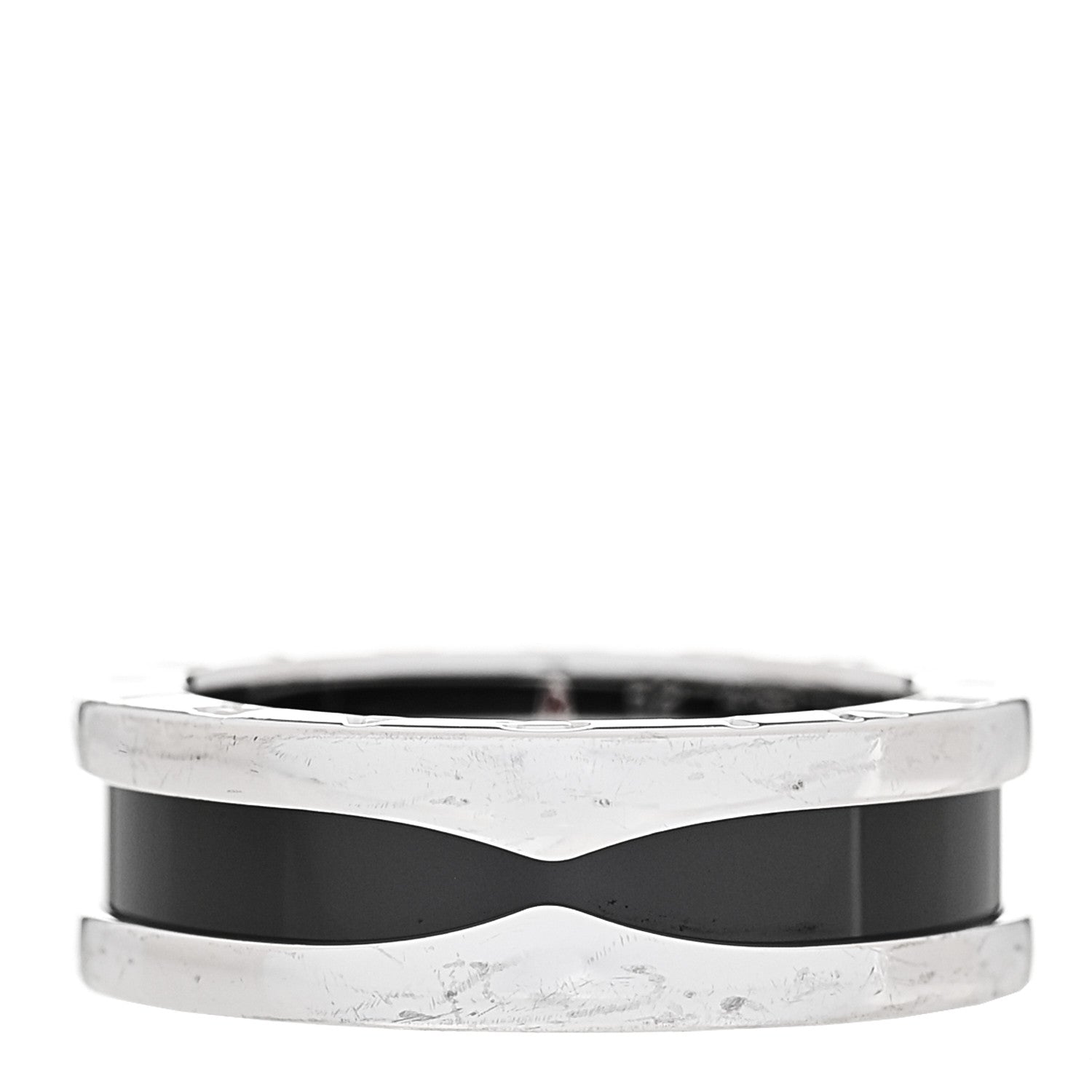 Bulgari Sterling Silver Ceramic Save The Children One-Band Ring 52