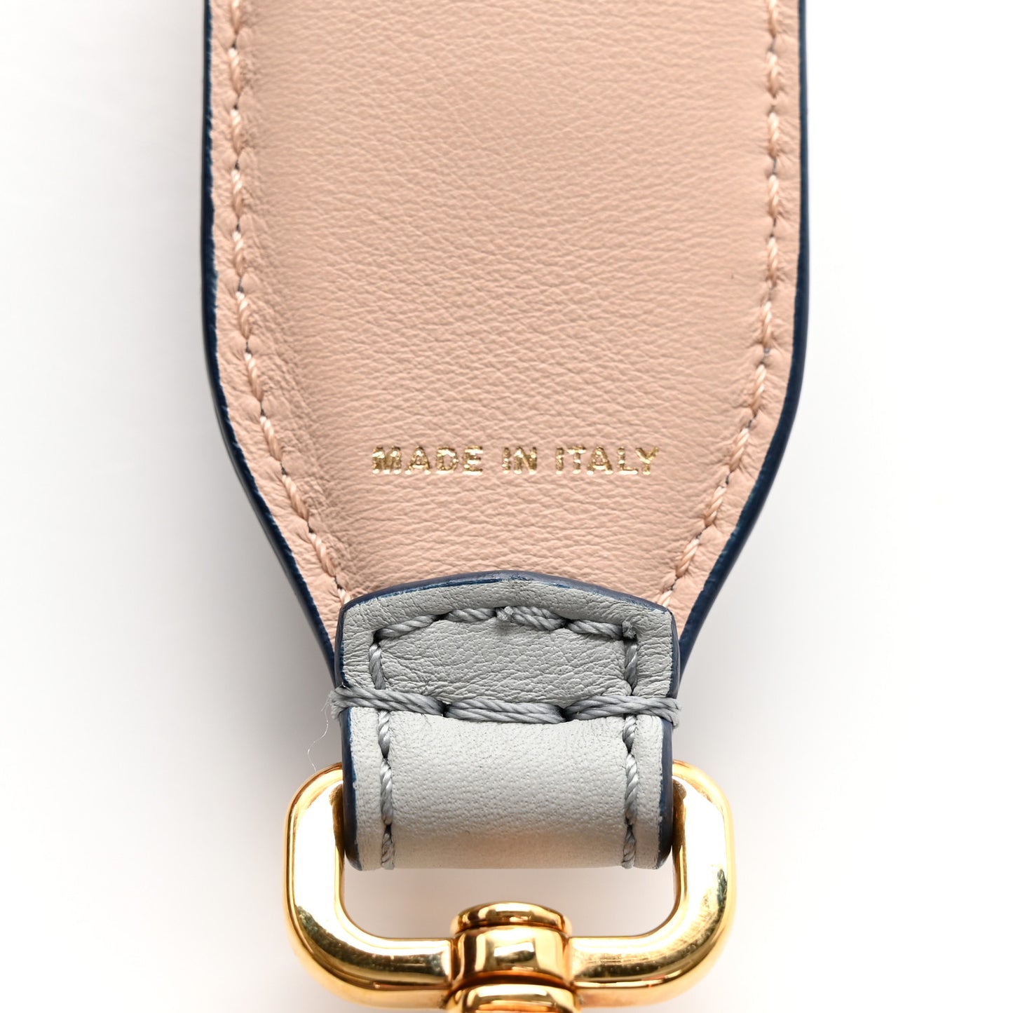 Vitello Dolce Plexiglass Bi-Color Studded Strap You Grigio Perla Plaster Multicolor