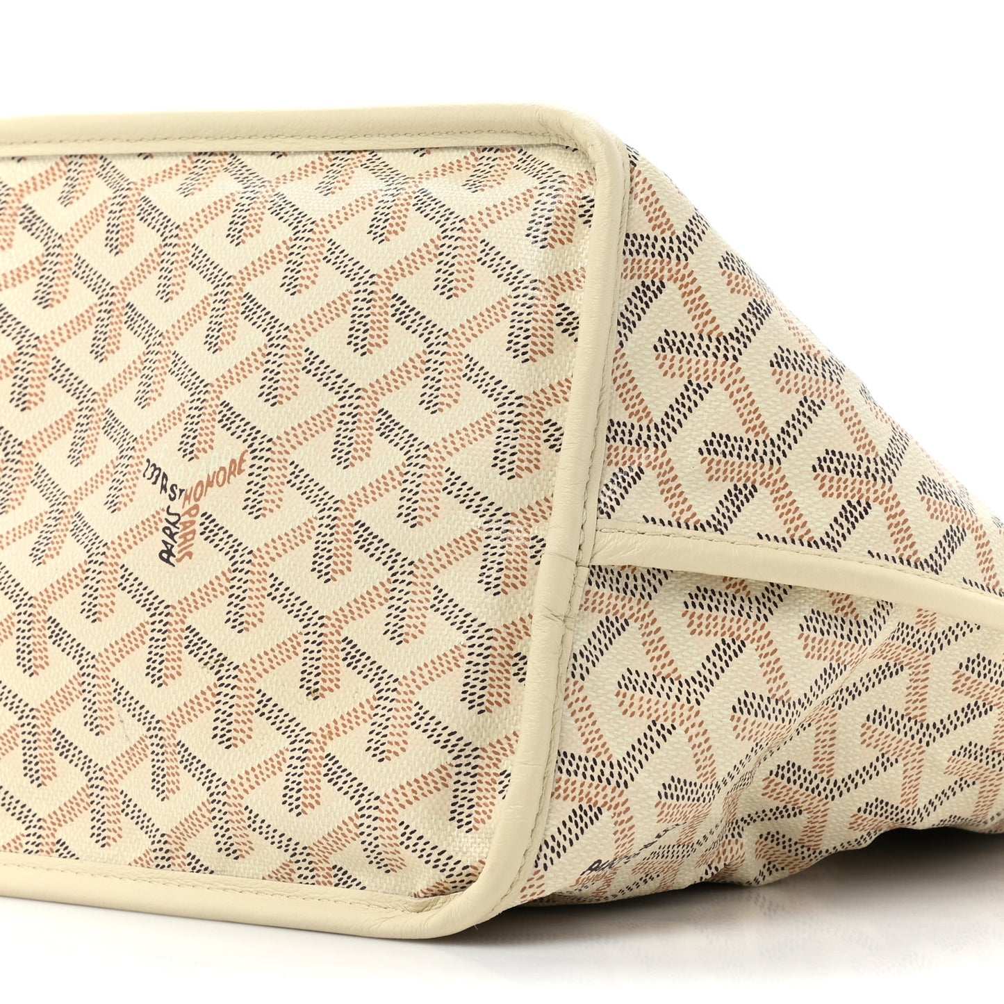 Goyardine Embroidered Seahorse Reversible Anjou PM Sand