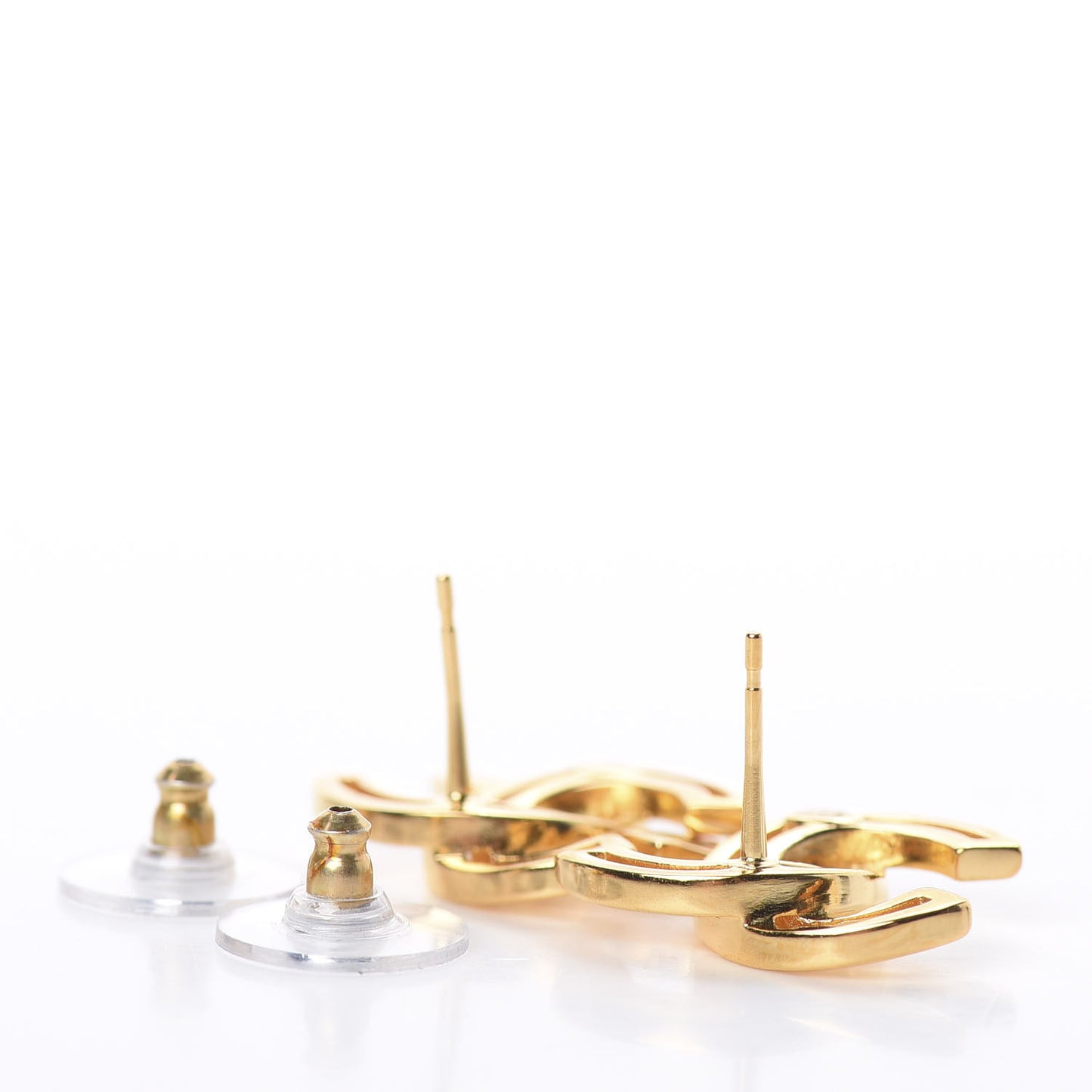 Metal Obazine CC Earrings Gold