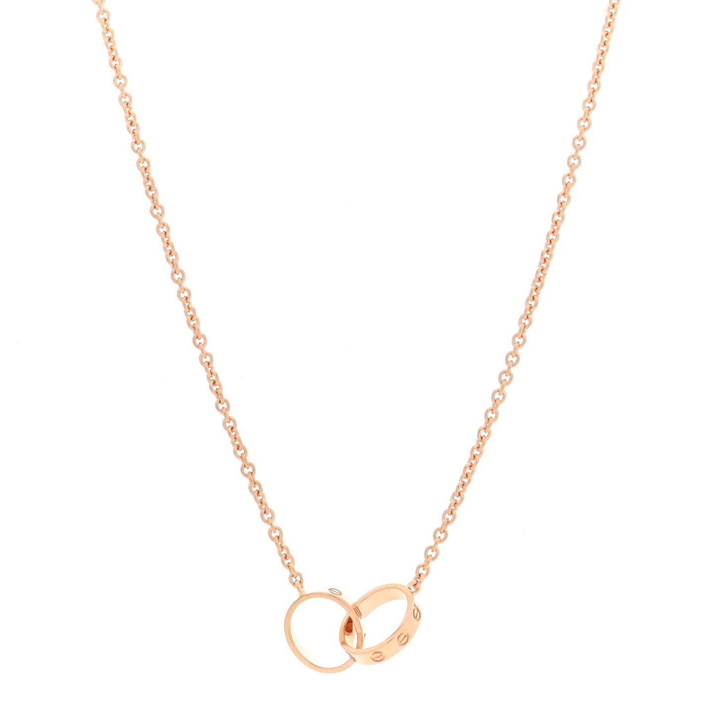18K Pink Gold Interlocking LOVE Necklace