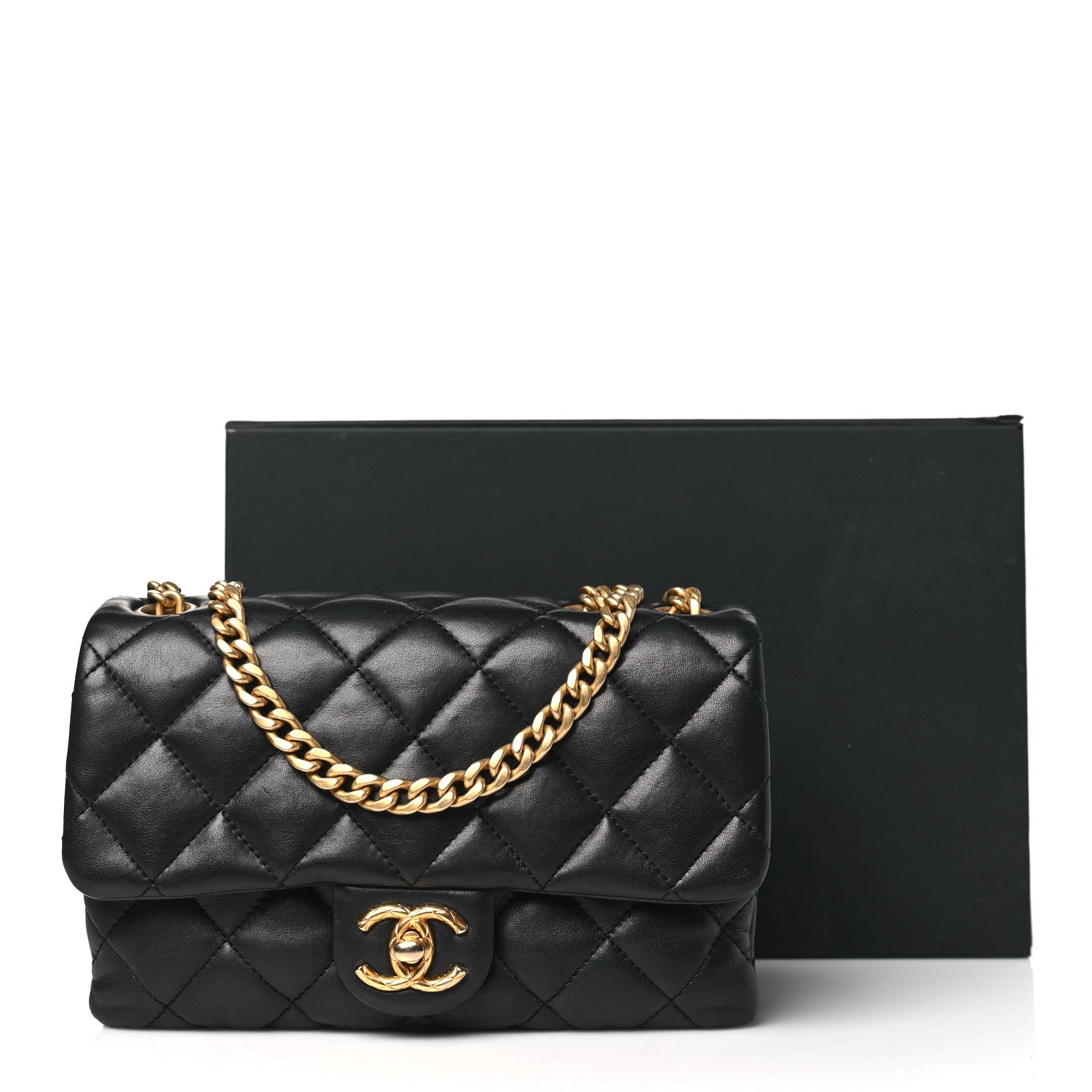 Chanel Lambskin Quilted Small Pillow Crush Flap Black 11 of 11
