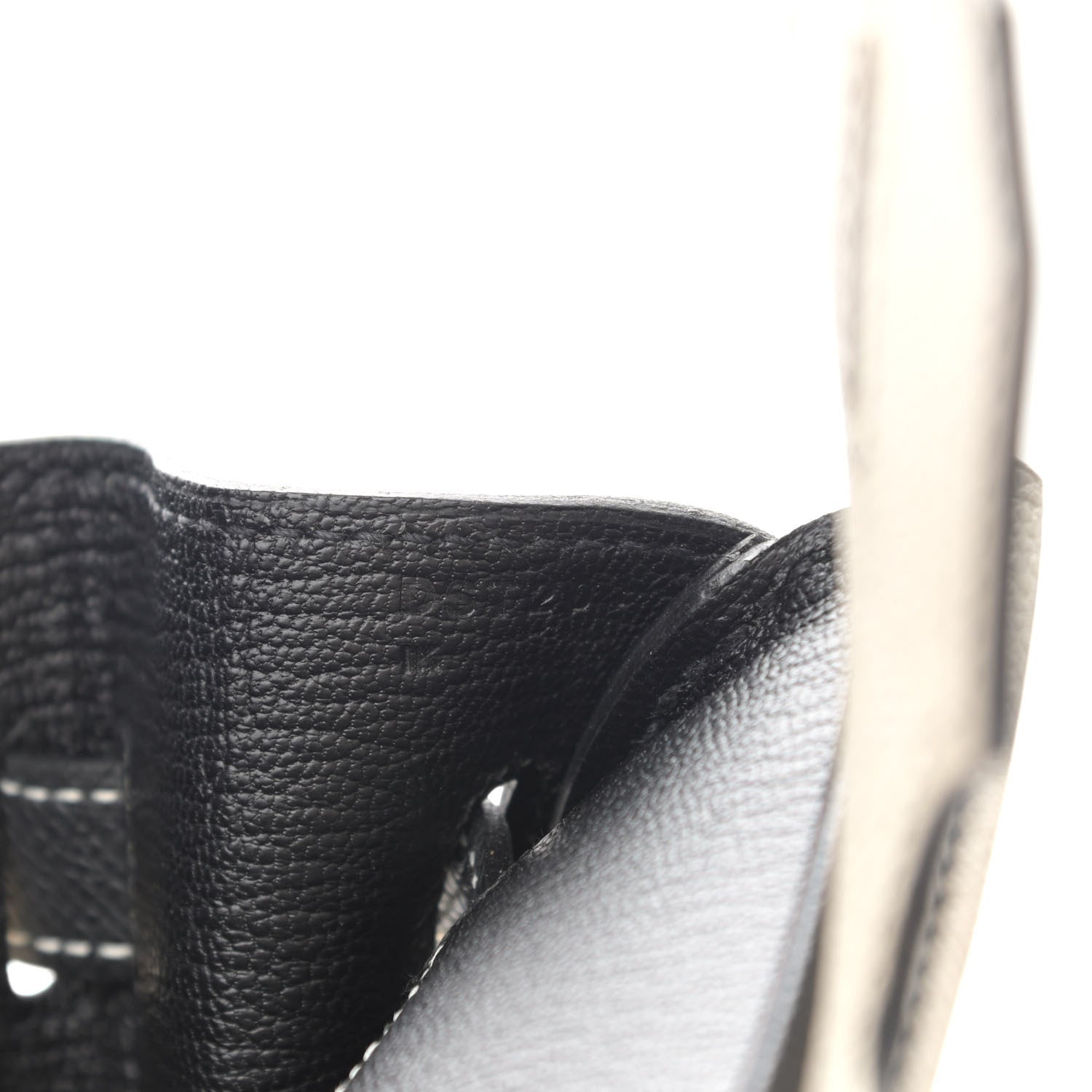 Hermes Epsom Horseshoe Bi Color Birkin 30 Craie Black 7 of 13