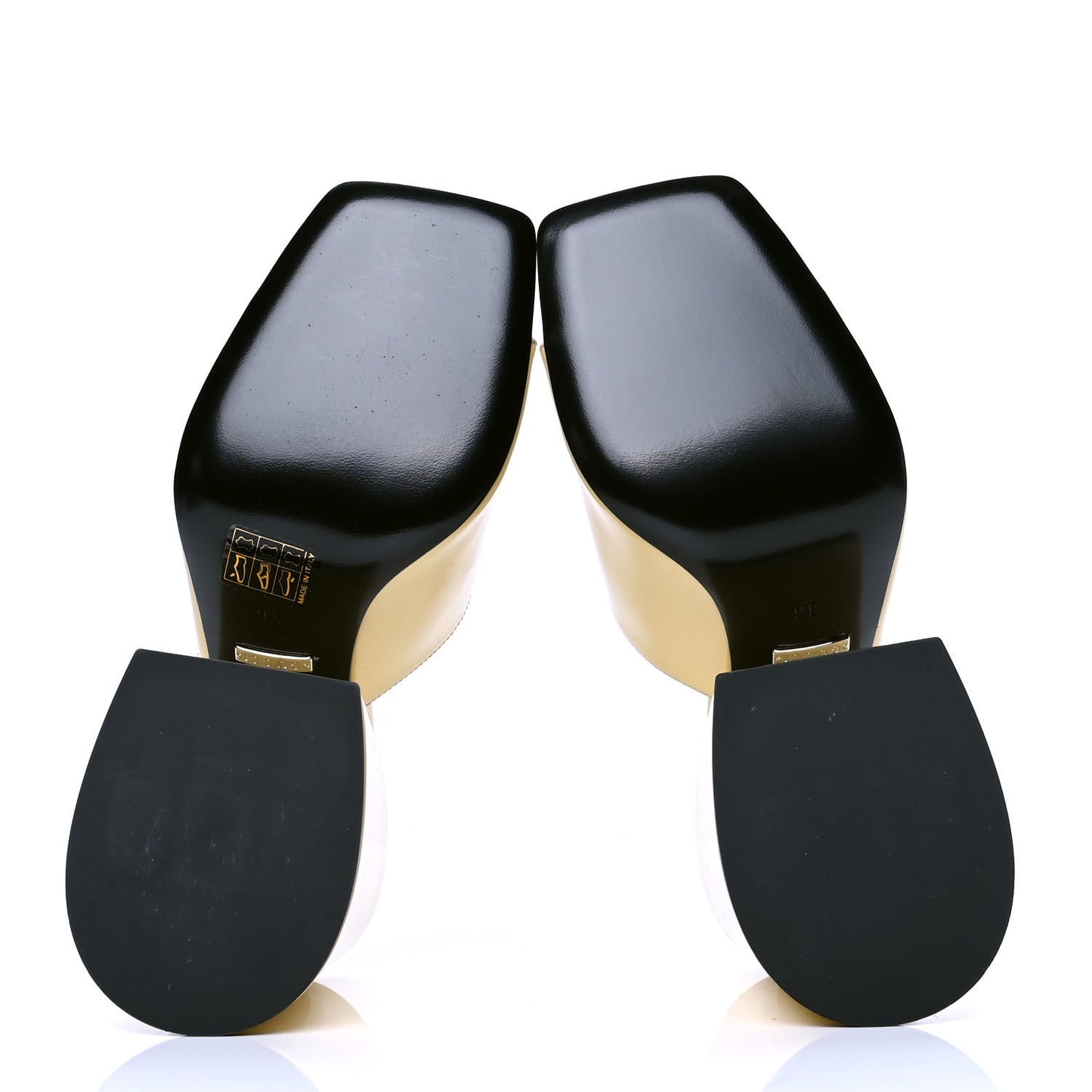Patent Lexi Horsebit High-Heel Slide Sandals 36 Burro