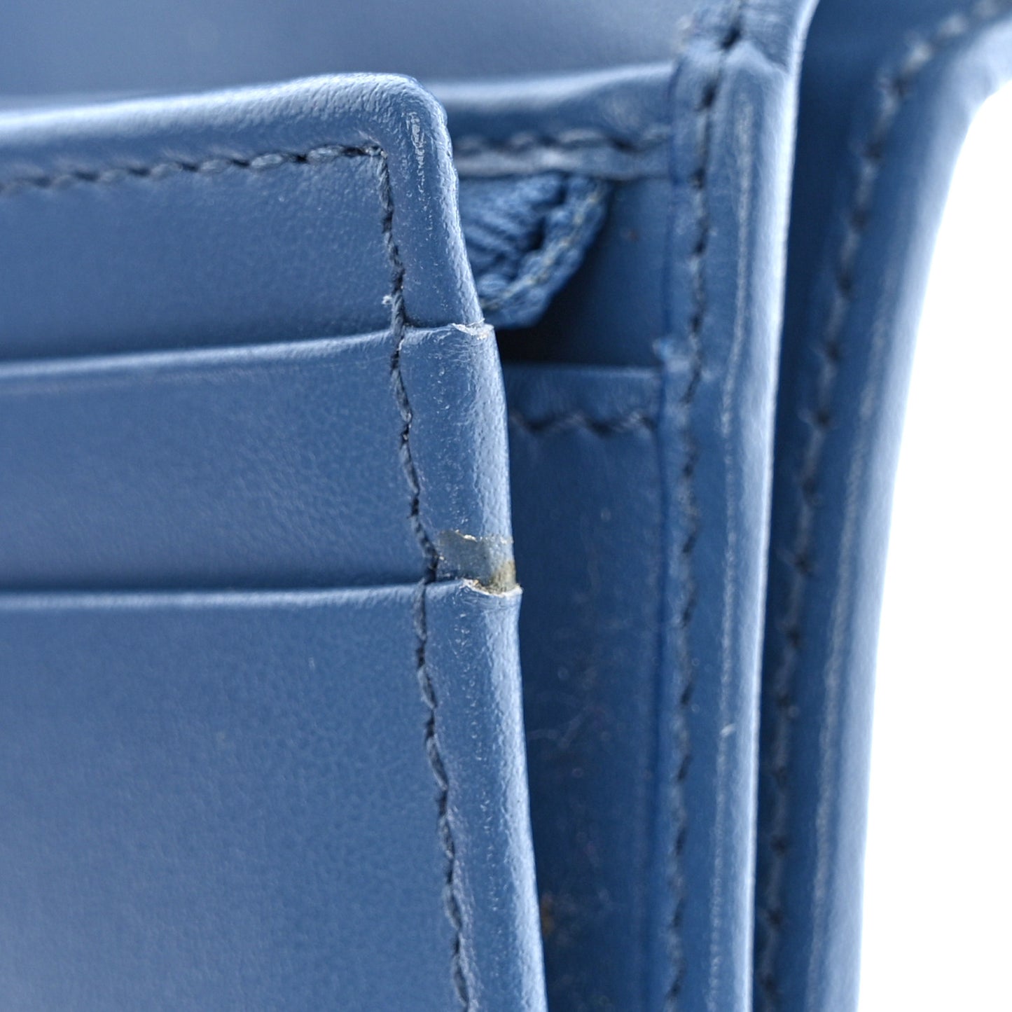 Calfskin Matelasse Aria GG Marmont Card Case Wallet Clear Blue