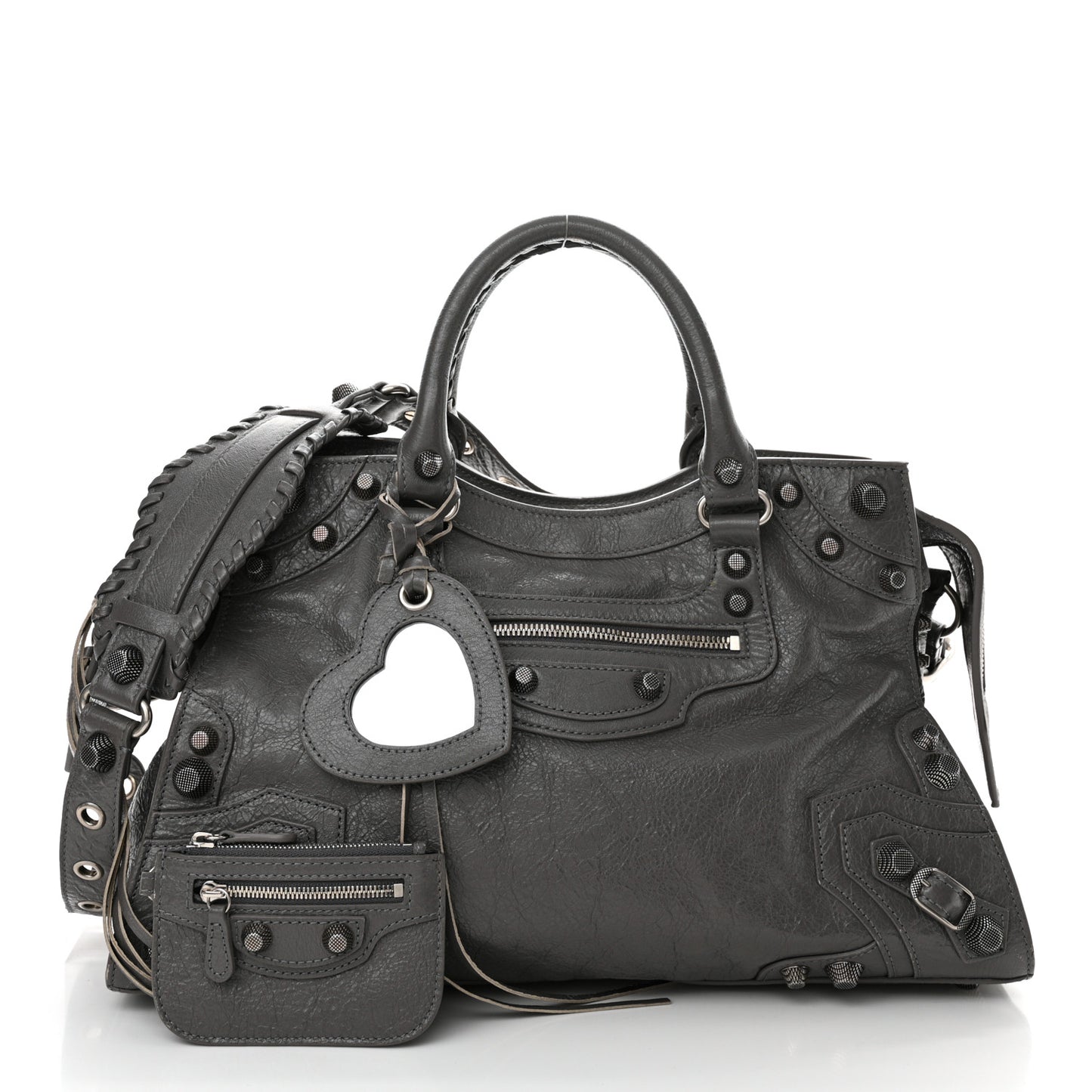 Agneau Arena Neo Cagole City Handbag Dark Grey
