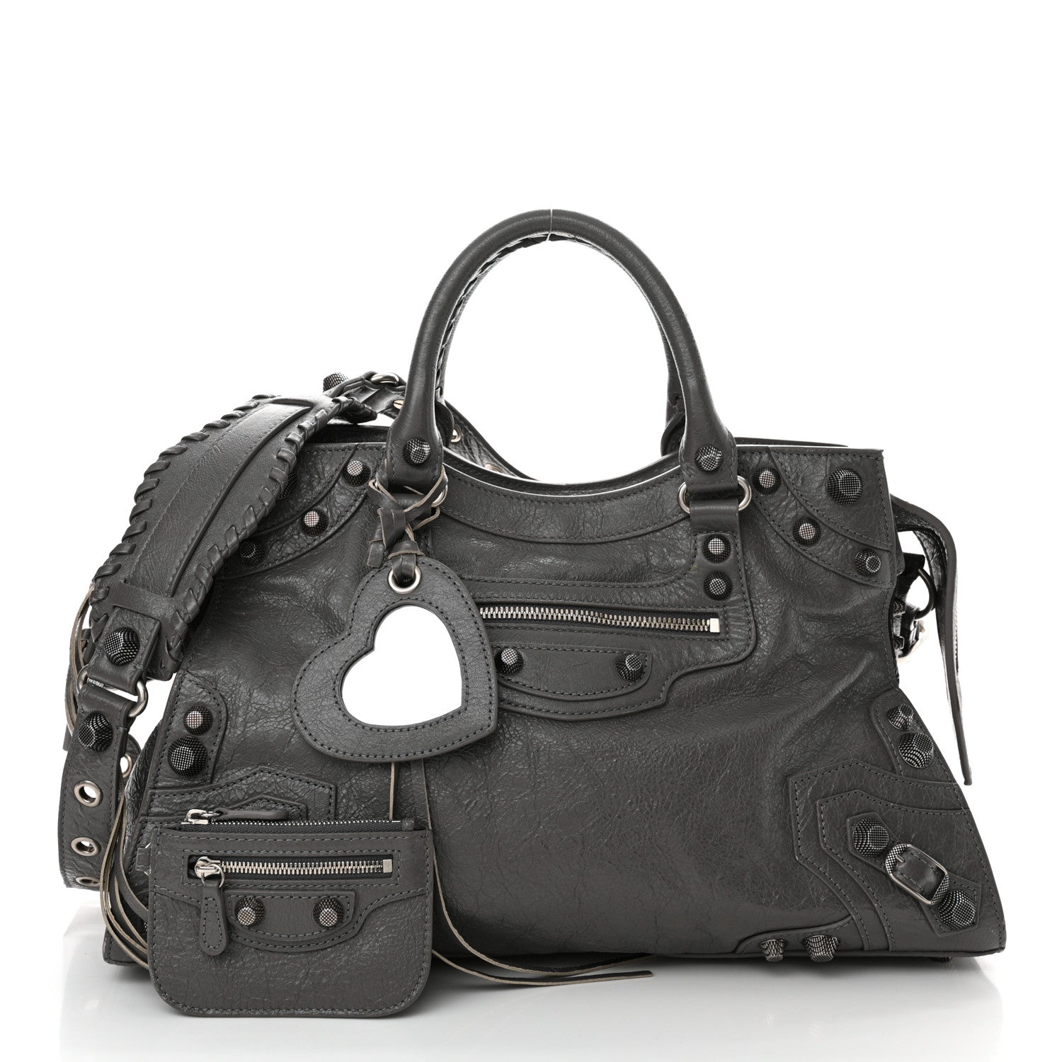 Balenciaga Agneau Arena Neo Cagole City Handbag Dark Grey 3 of 13