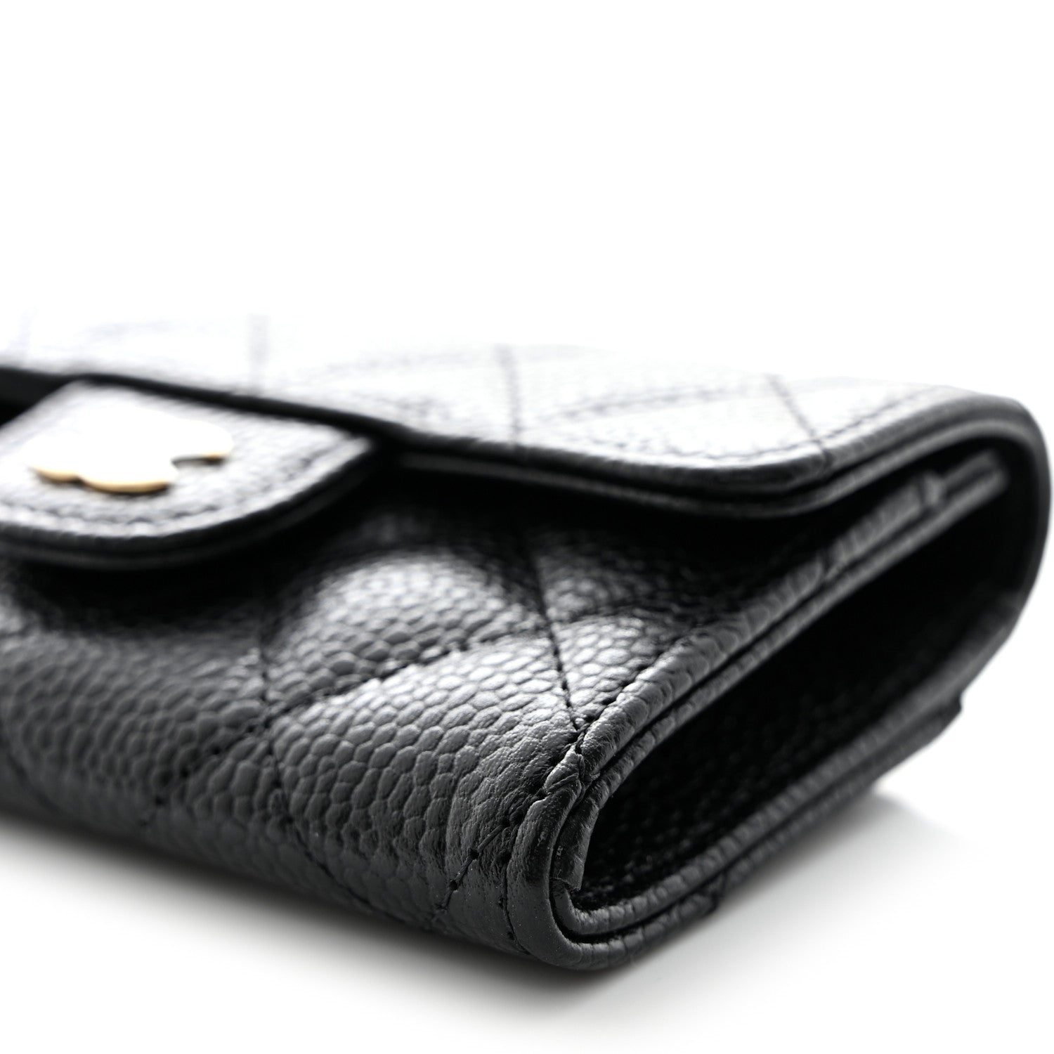 Chanel Caviar Quilted Flap Card Holder Wallet Black 10 of 11