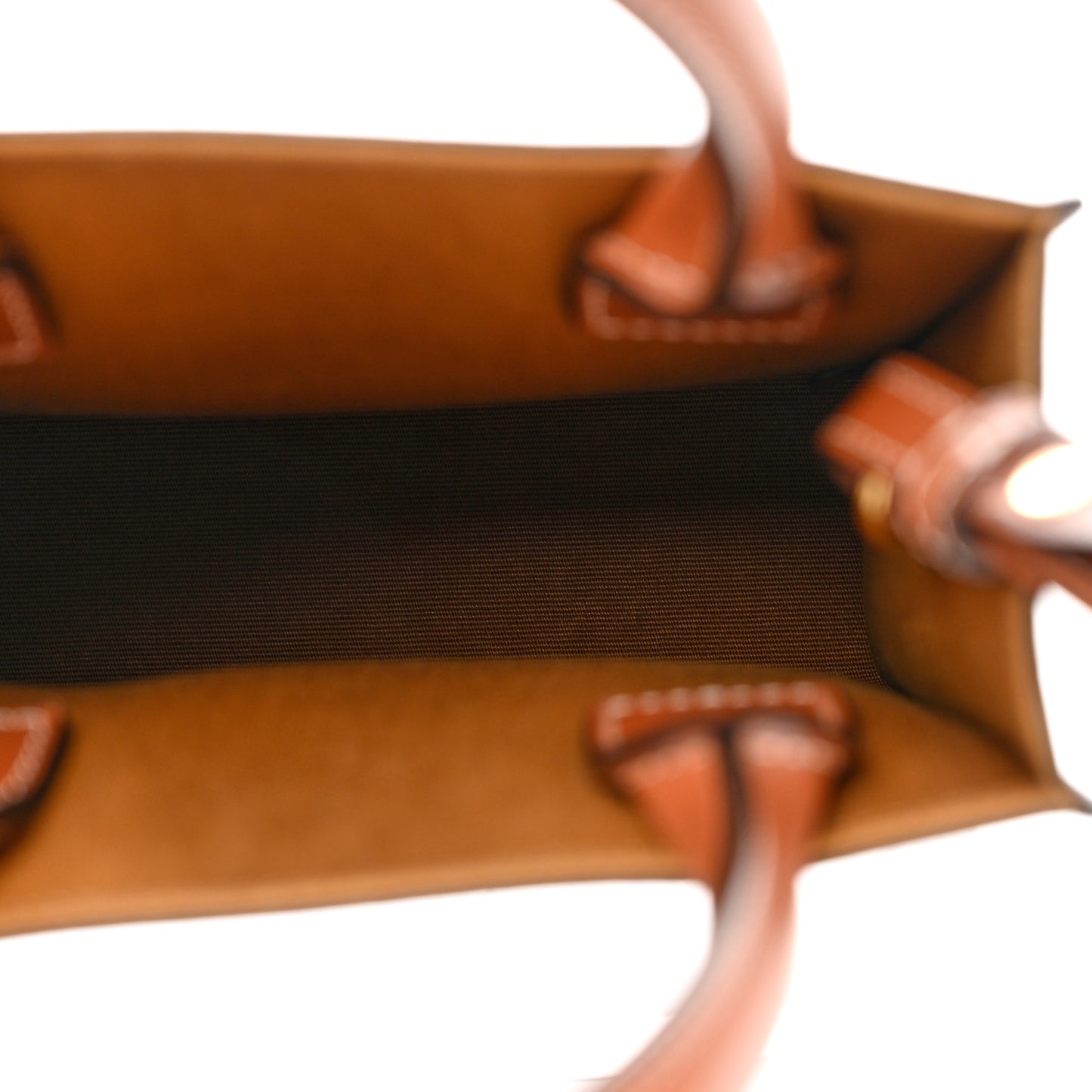 Triomphe Canvas Calfskin Mini Vertical Cabas Tan