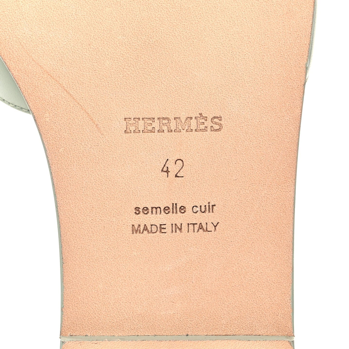 Calfskin Oran Sandals 42 Vert D'eau