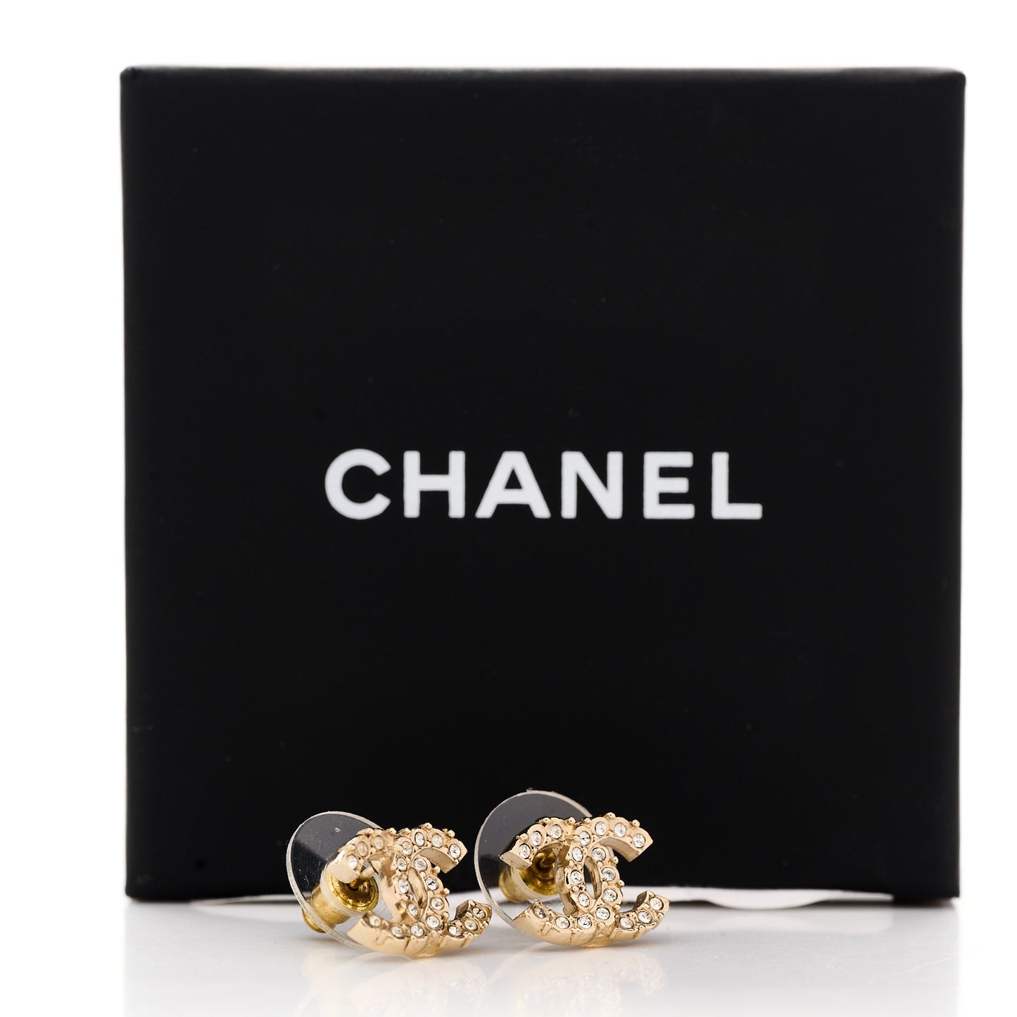Crystal CC Earrings Gold