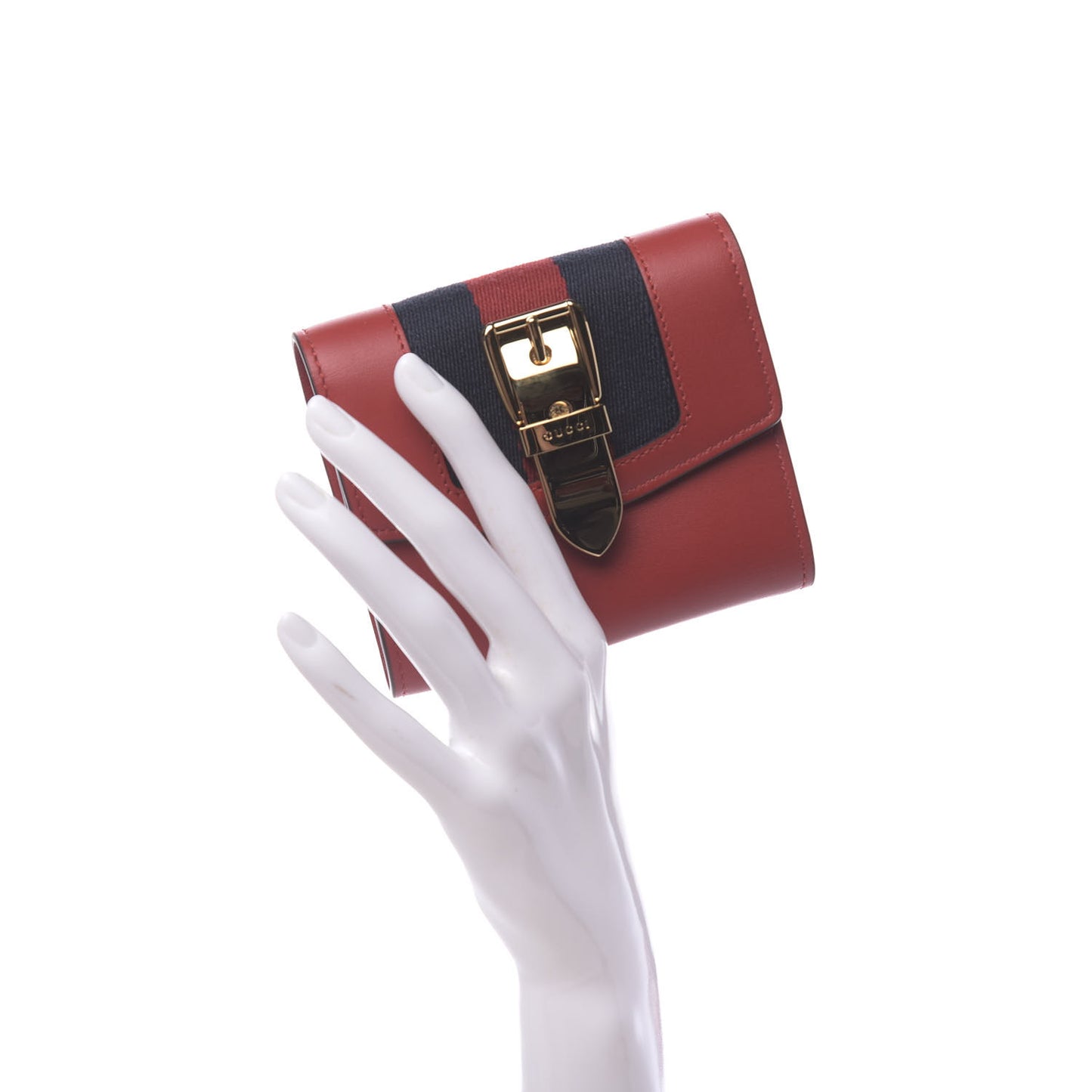 Calfskin Sylvie Wallet Hibiscus Red