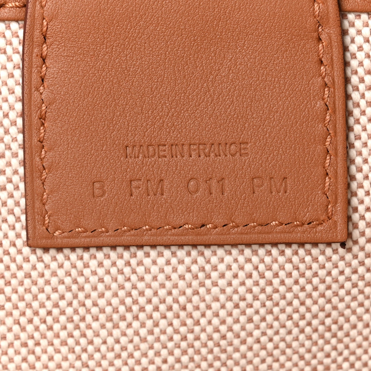 Hermes H Plume Canvas Swift Printed Maillons & Co Steeple 25 Bag Fauve Ecru Beige Gold 7 of 12