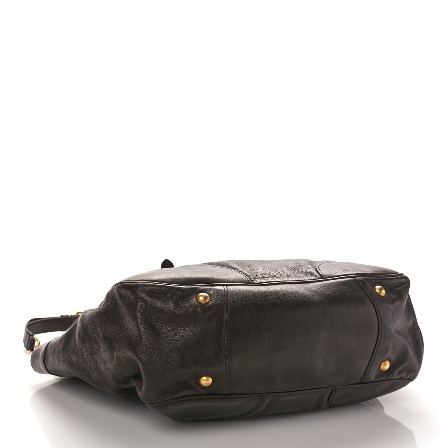 Glace Calf Large Dome Satchel Brown