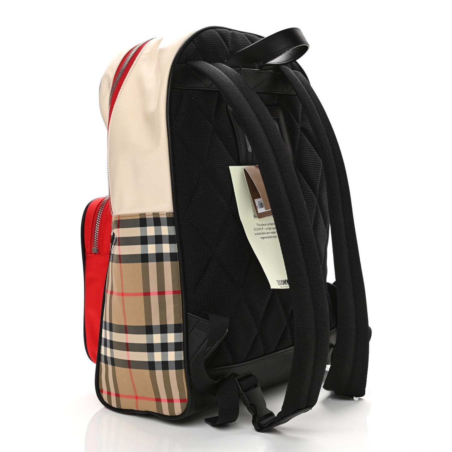 Econyl Vintage Check Kids Monogram Backpack Archive Beige