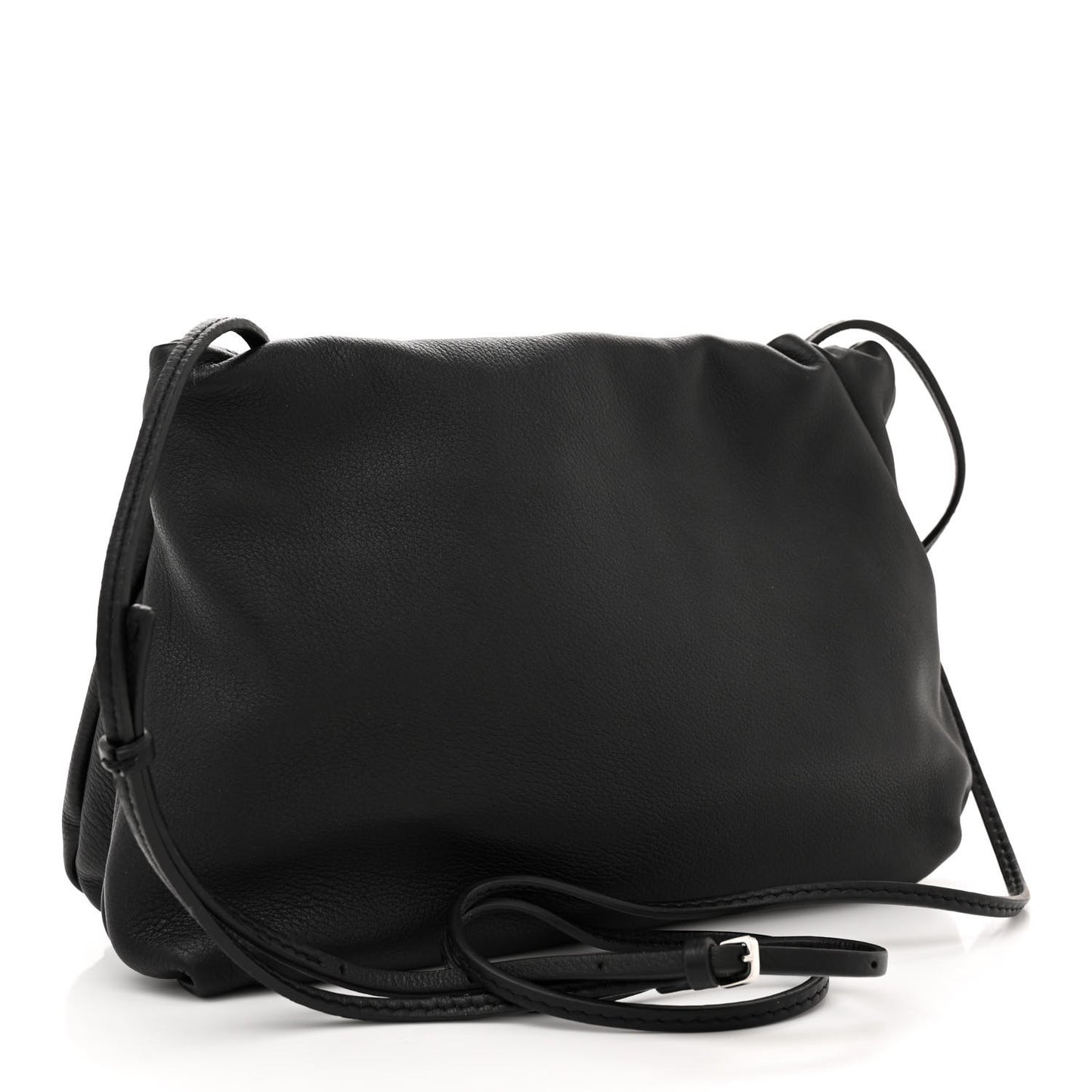 Grained Calfskin Bourse Clutch Black
