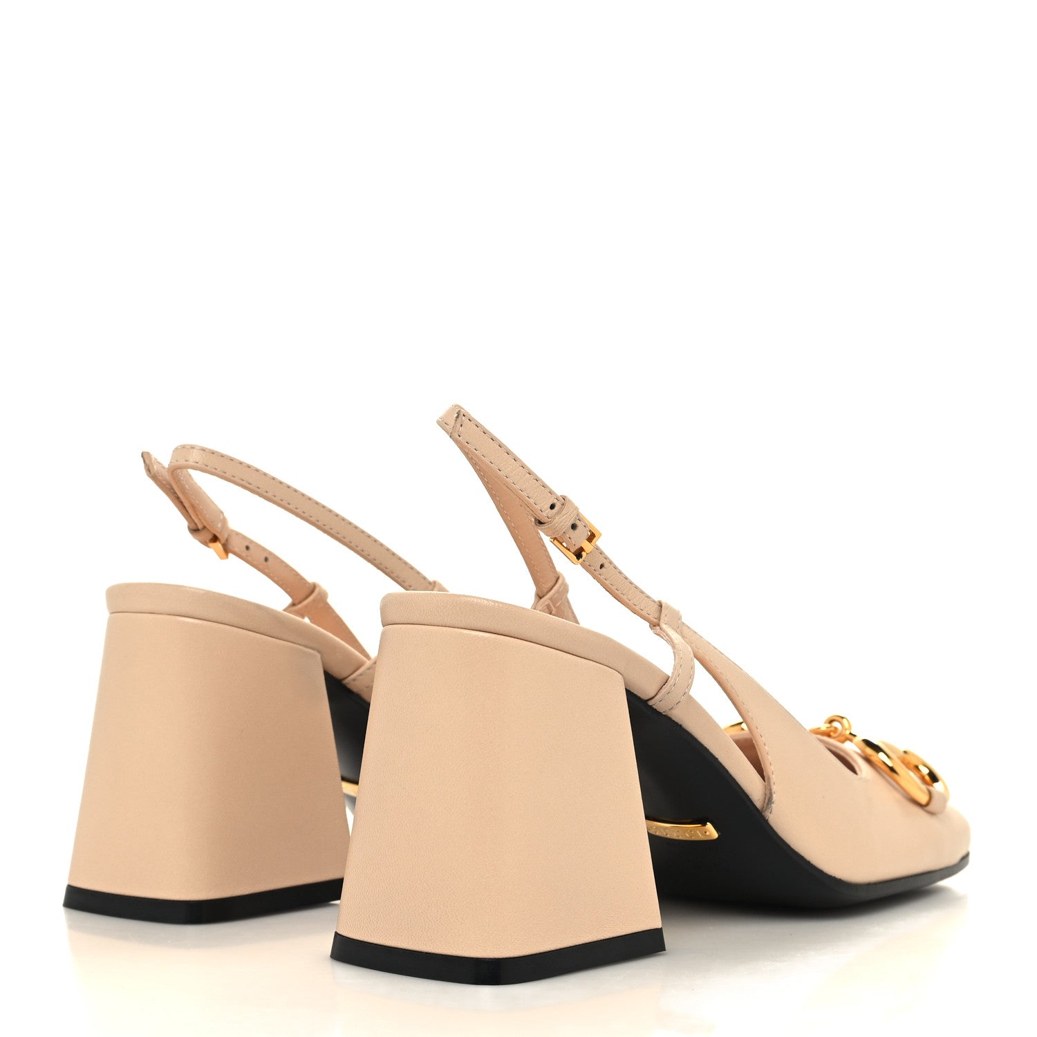 Gucci Malaga Kid Horsebit 75mm Slingback Pumps 35.5 Skin Rose 4 of 8