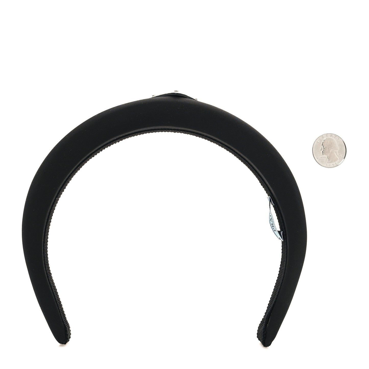 Re-Nylon Metal Triangle Logo Headband Black