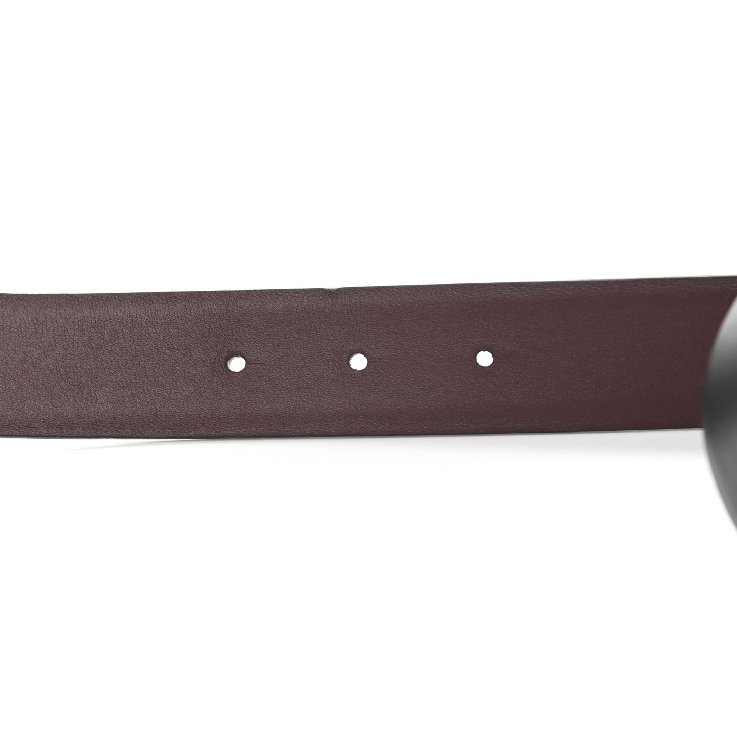 Calfskin CC Reversible Belt 85 Black Burgundy