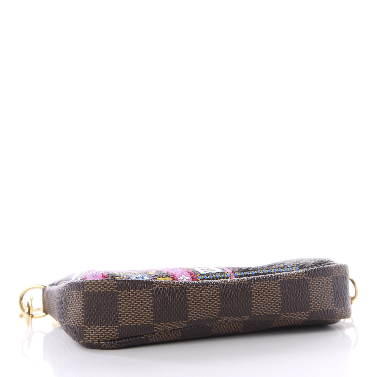 Damier Ebene 2020 Christmas Animation Big Wheel Mini Pochette Accessories Rose Ballerine