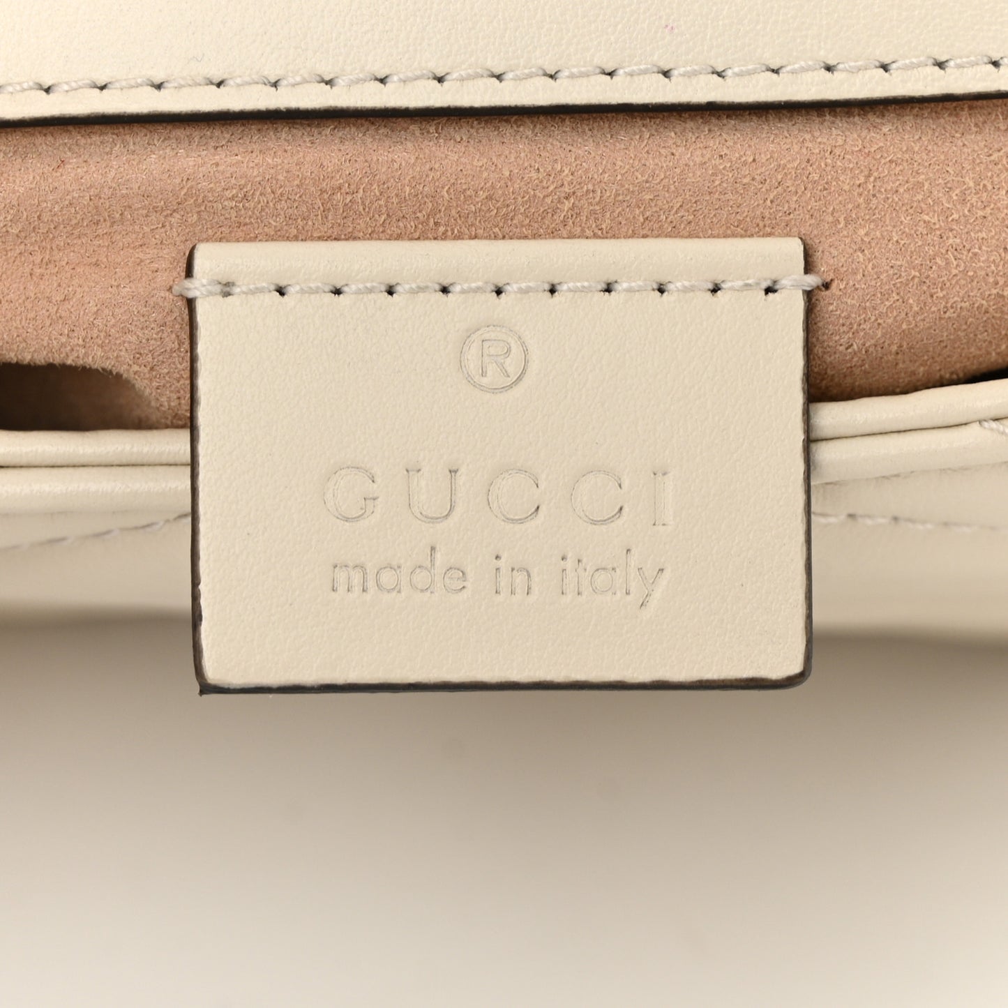 Calfskin Matelasse Super Mini GG Marmont Shoulder Bag White