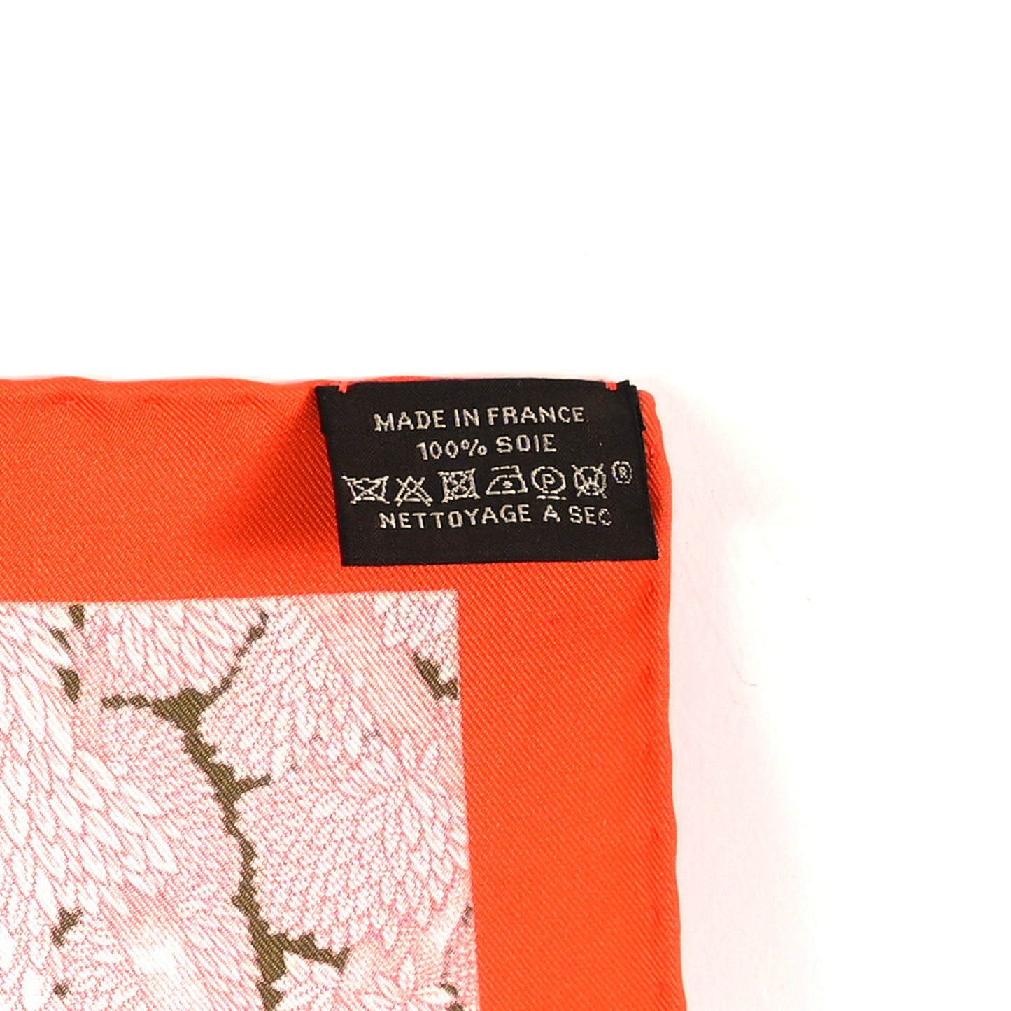 Silk Faubourg Tropical Scarf 90 Orange Kaki Saumon