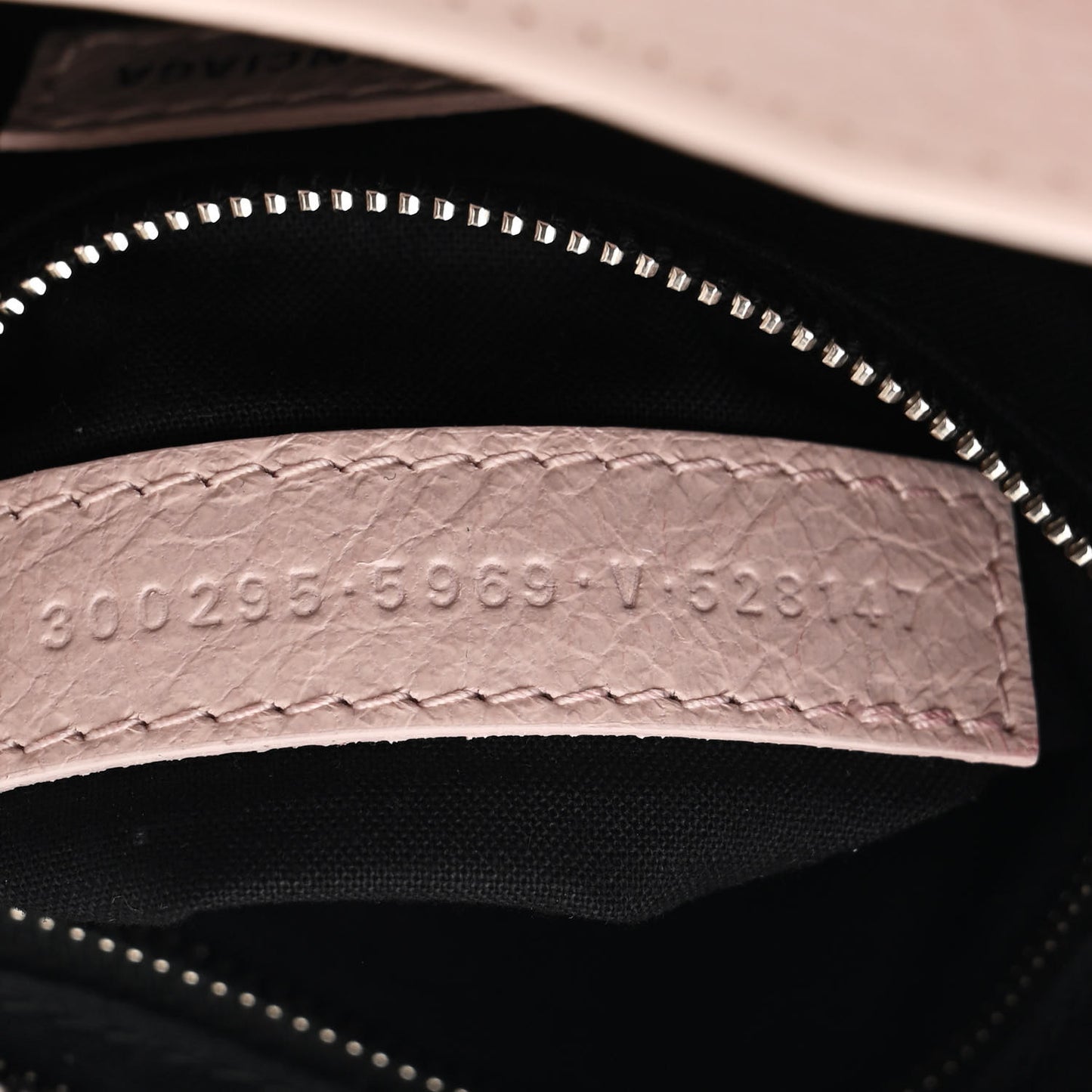 Agneau Classic Silver Hardware Mini City Logo Strap Light Rose White