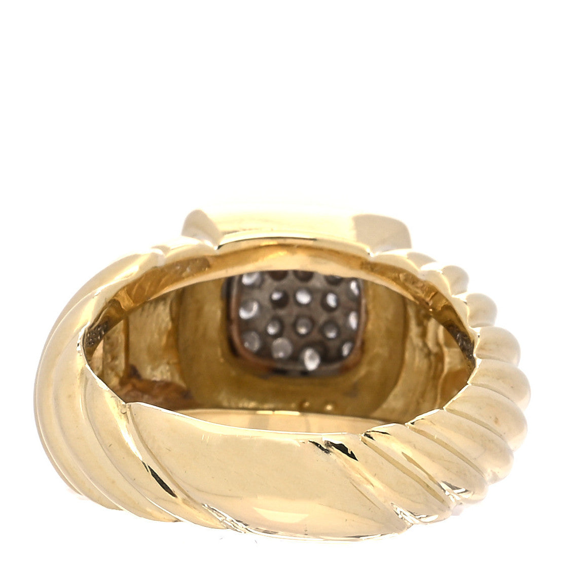 18K Yellow Gold Diamond Noblesse Ring 54 7