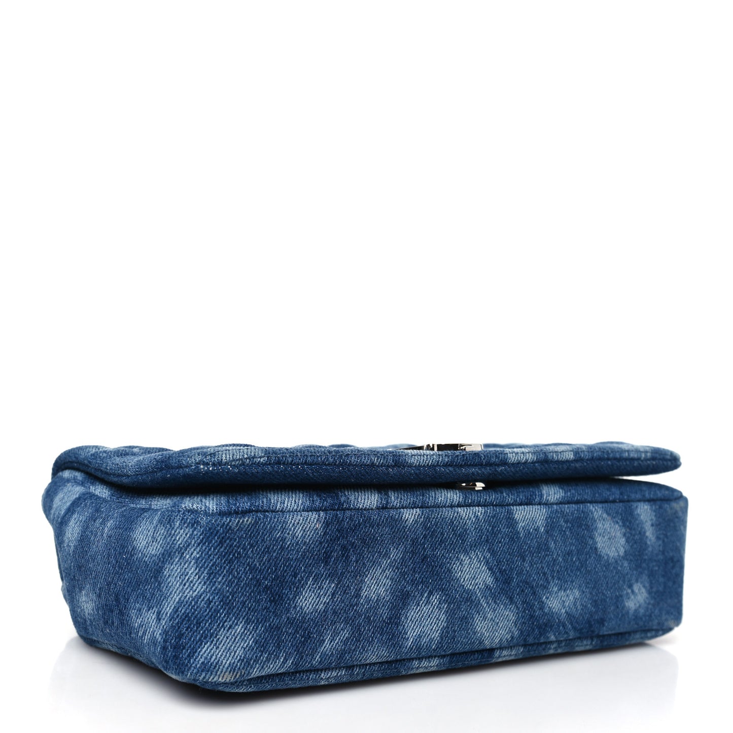 Denim Quilted Small Lola Bag Blue