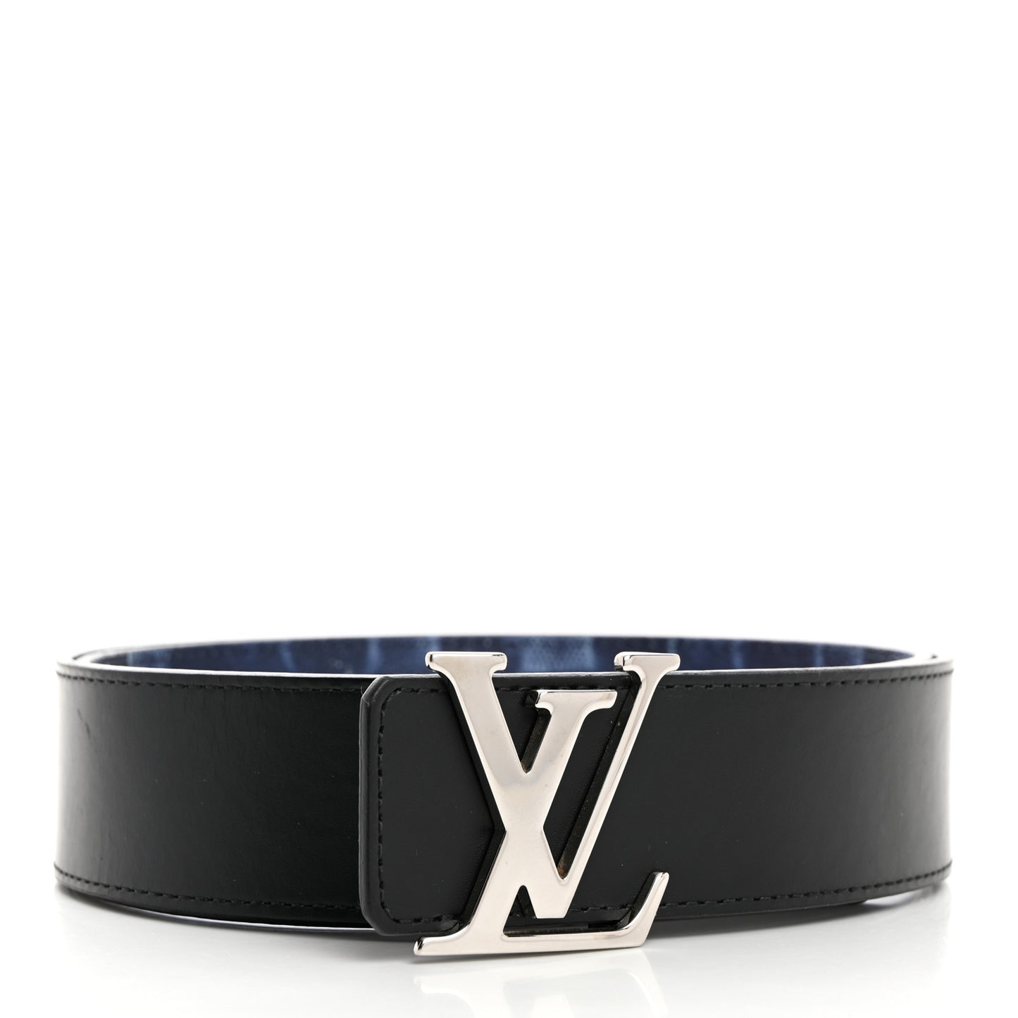 Damier Salt 40mm LV Initiales Reversible Belt 90 36 Blue