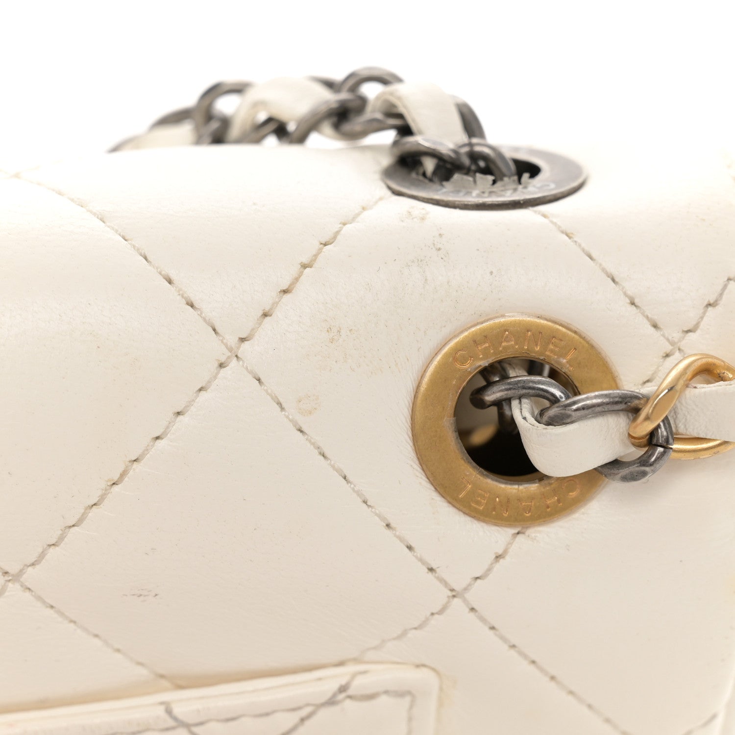 Chanel Lambskin Quilted Mini Coco Clips Flap White 11 of 12