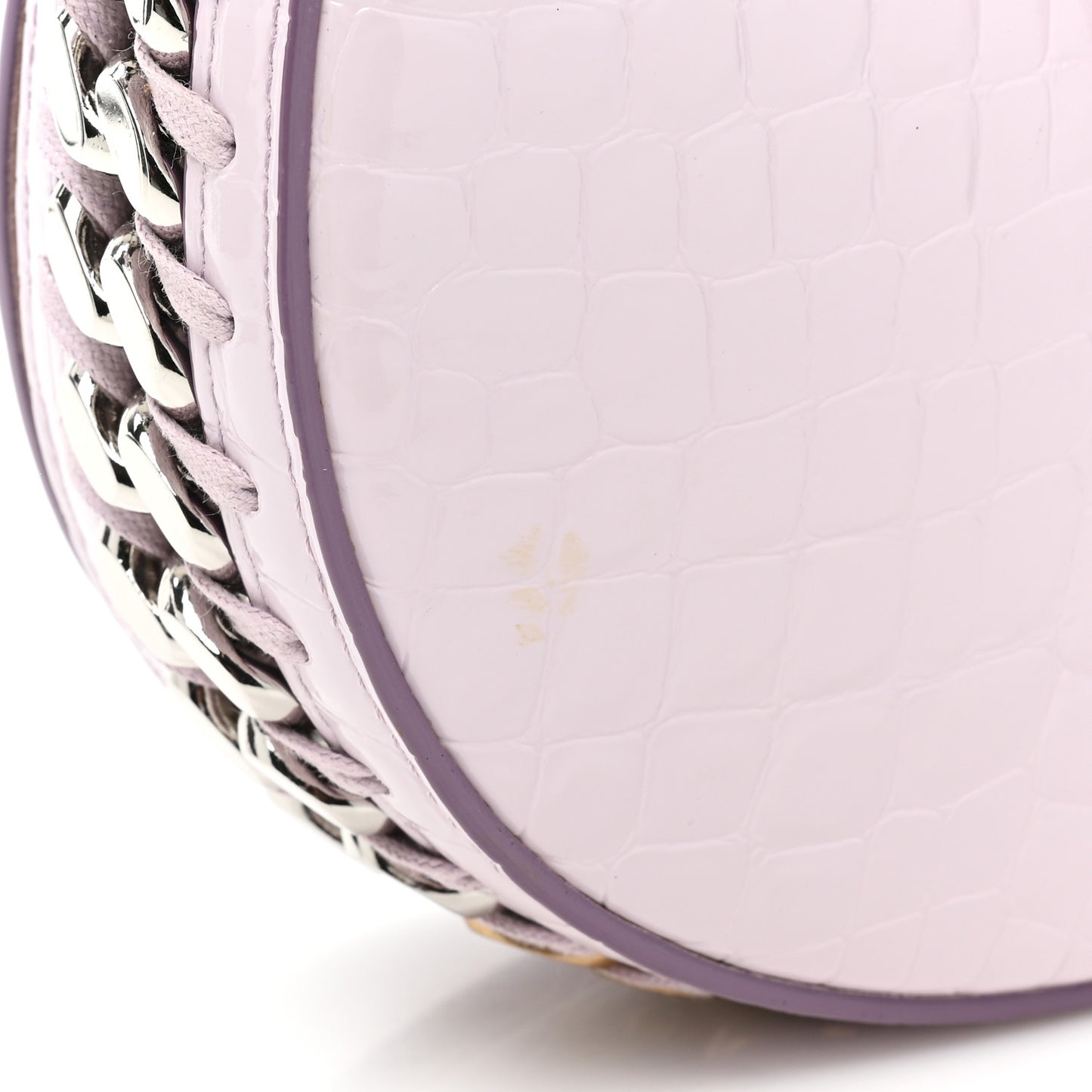 Eco Alter Crocodile Embossed Nappa Small Frayme Shoulder Bag Lilac