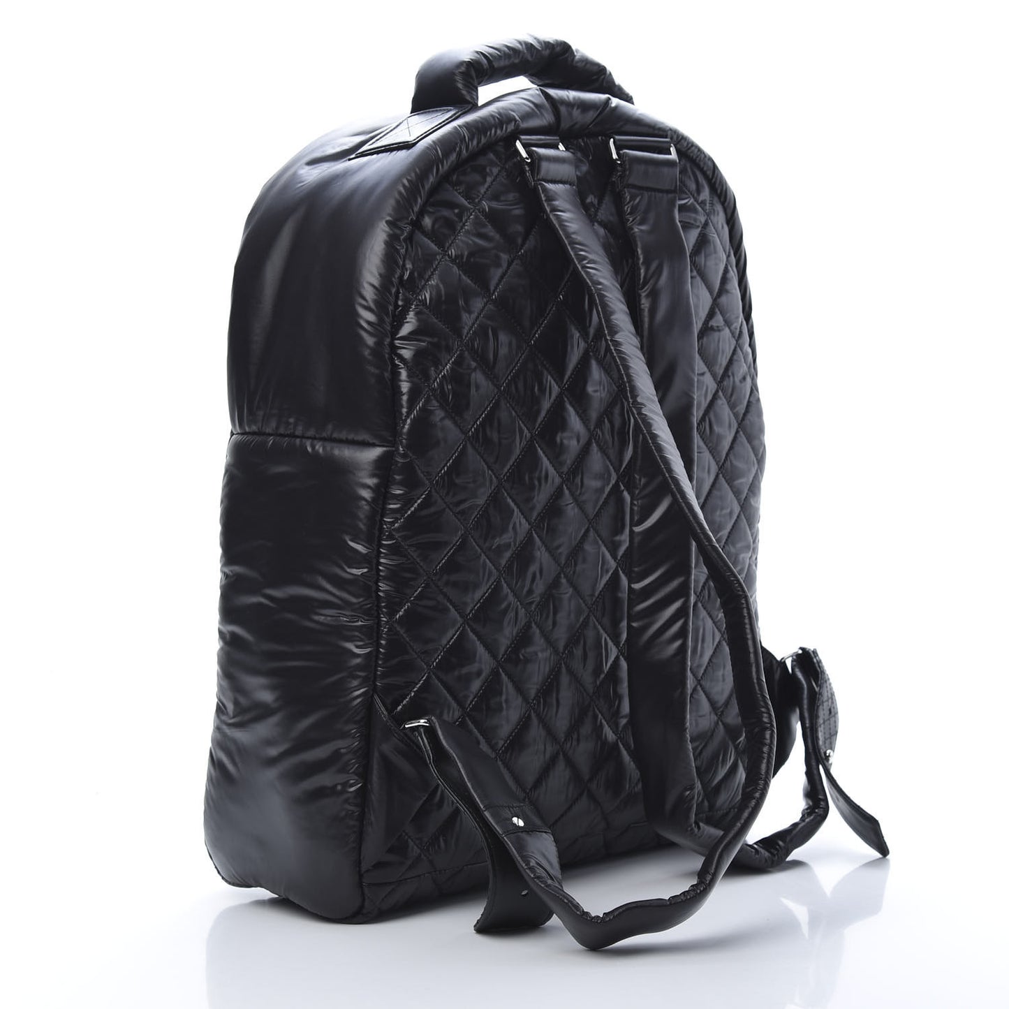 Nylon Quilted XL Coco Cocoon Backpack Black