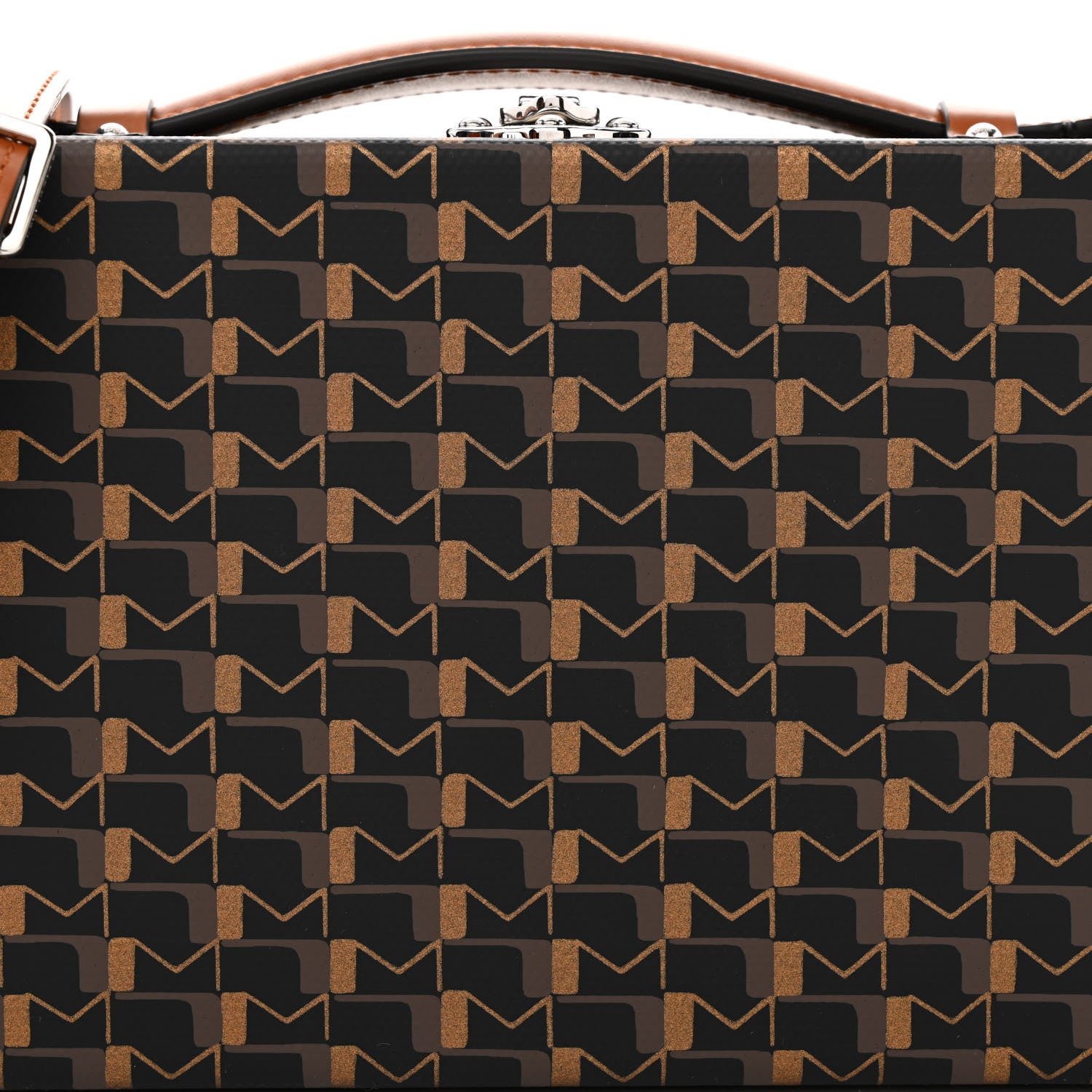 Moynat Toile 1920 Oh! Little Suitcase Carbon Bronze Cognac 10 of 13