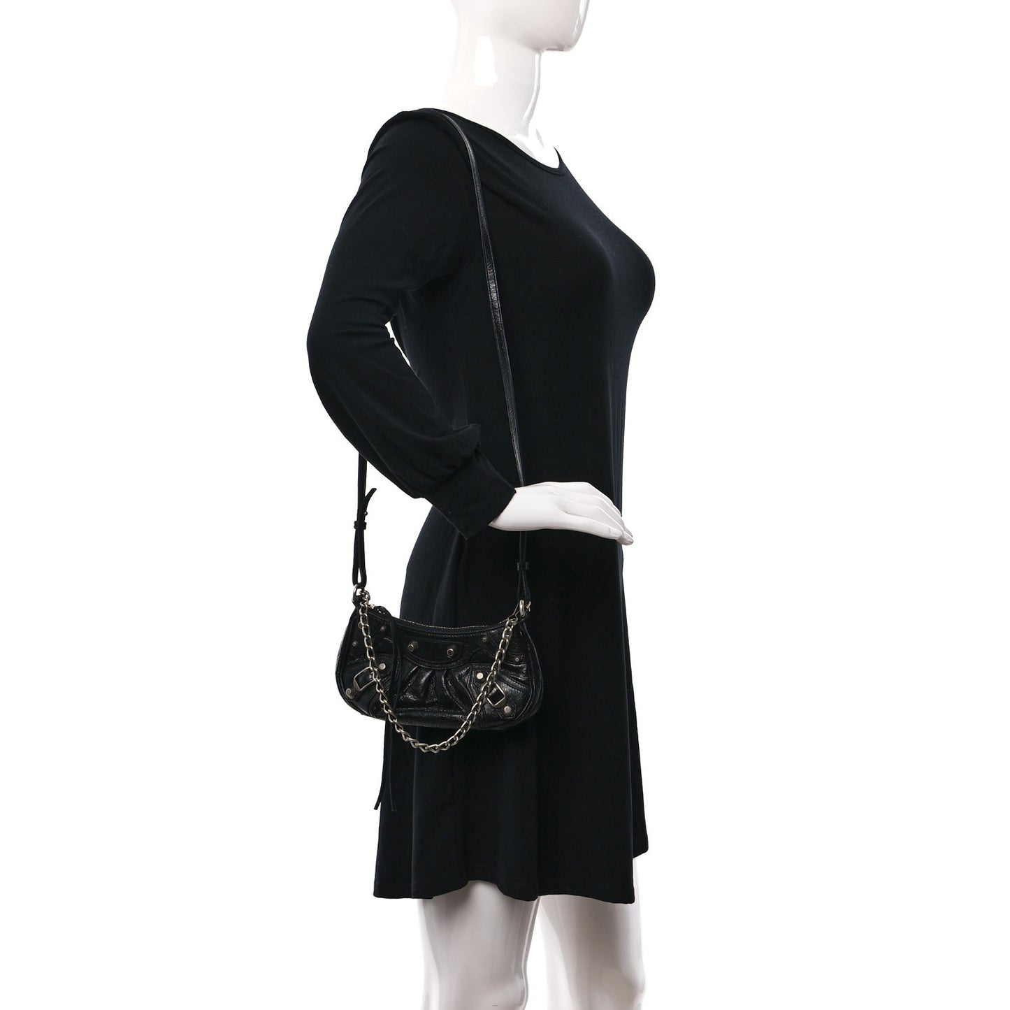 Agneau Arena Le Cagole Mini Purse With Chain Black