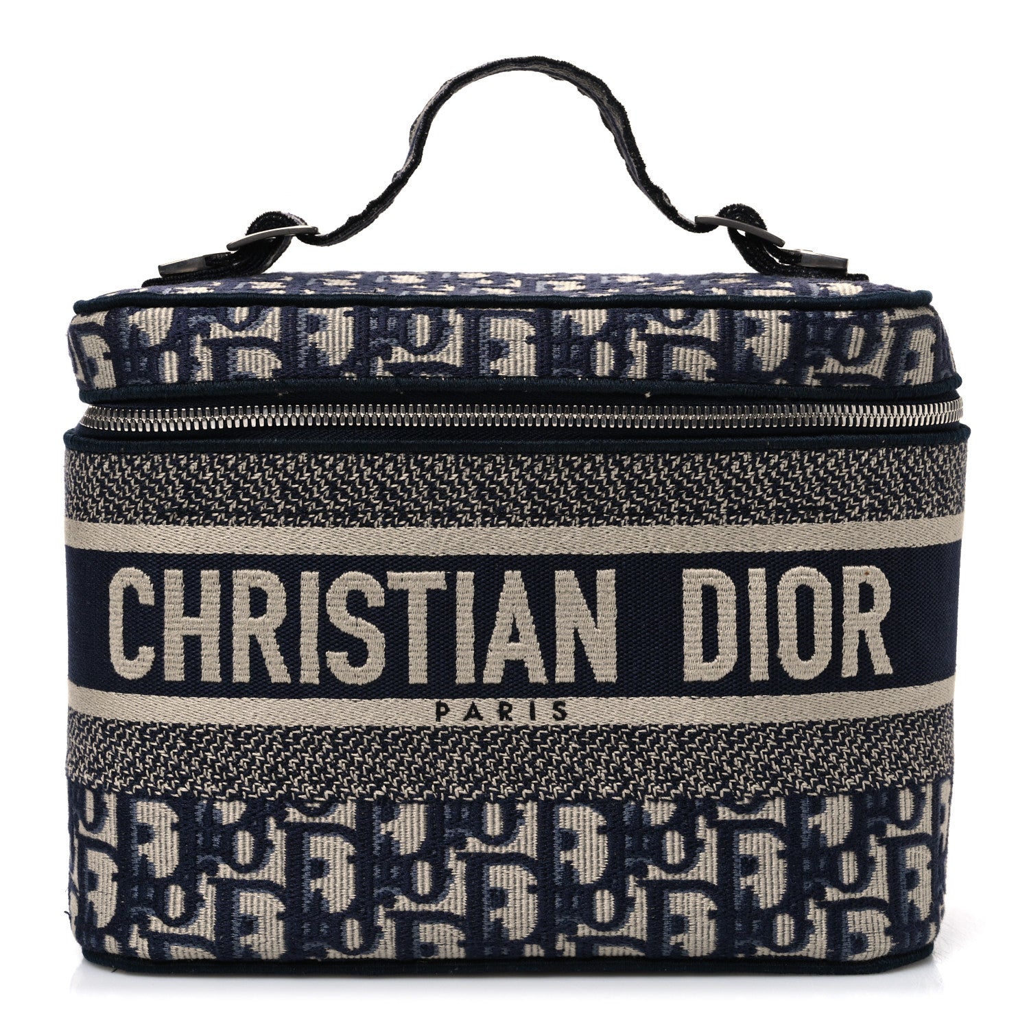 dior ケース Christian Dior Oblique Diortravel Vanity Case Blue Blue 1921789