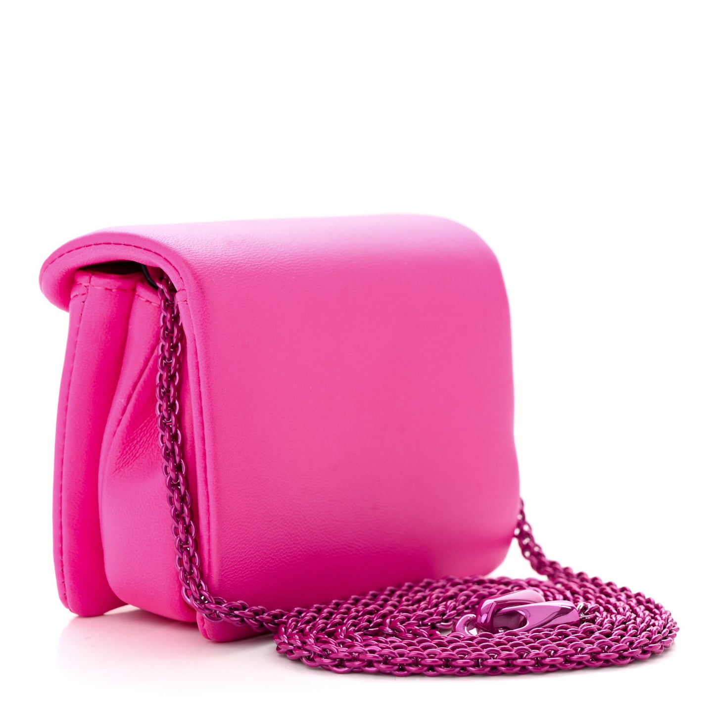 Nappa Tonal Monochrome Micro One Stud Chain Bag Pink PP