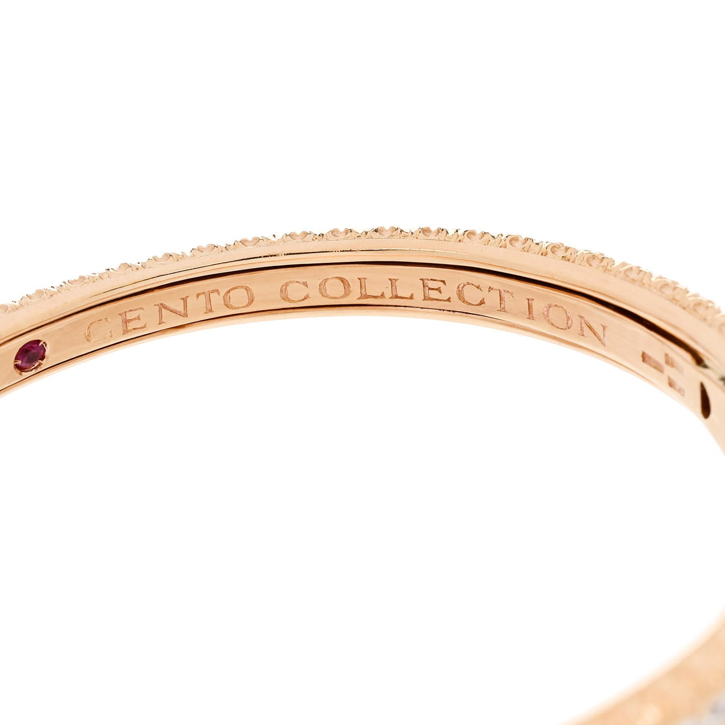 18K Rose Gold Diamond Cento Bangle Bracelet