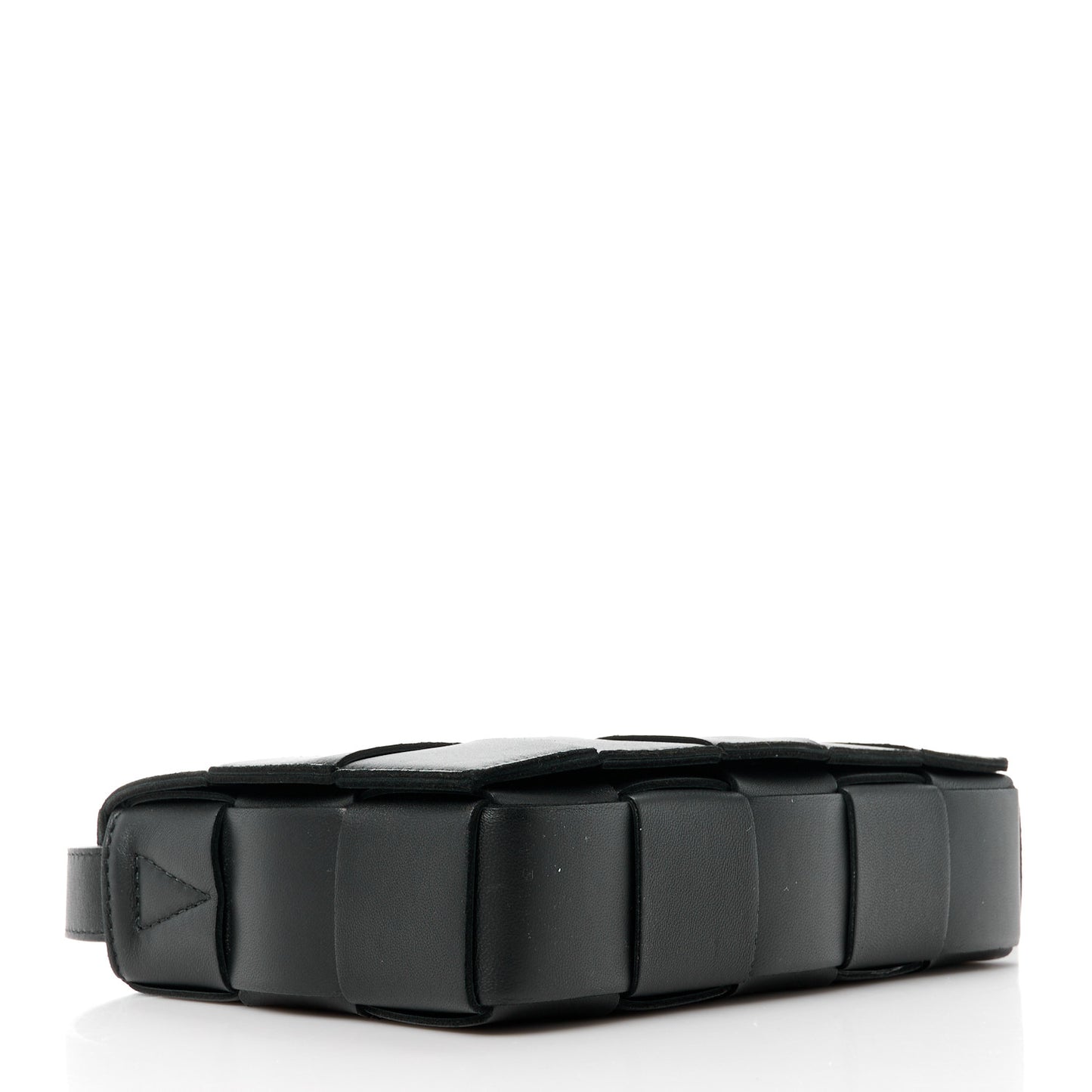Lambskin Maxi Intrecciato Cassette Crossbody Bag Black