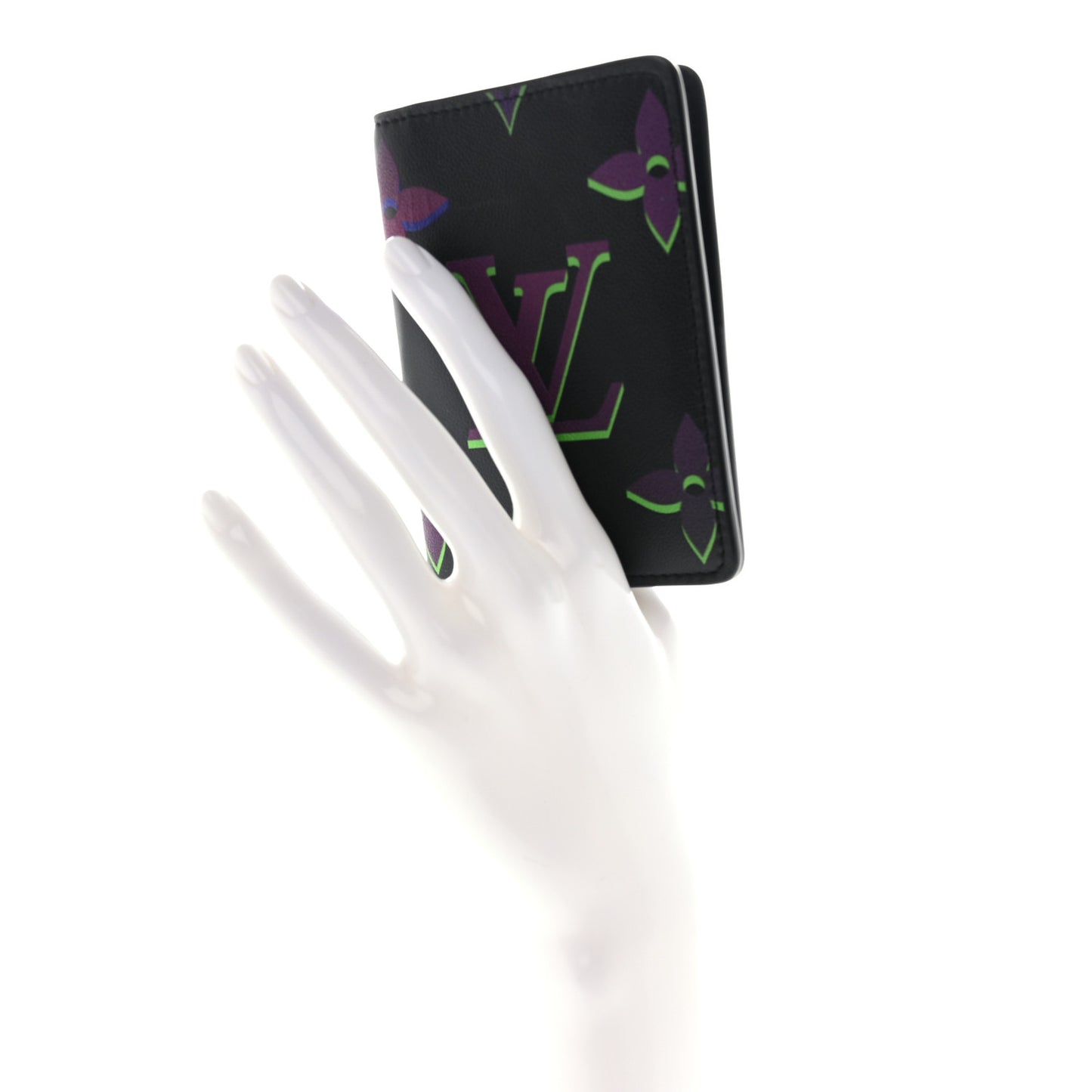 Calfskin Monogram Spotlight Pocket Orginizer Black Multicolor